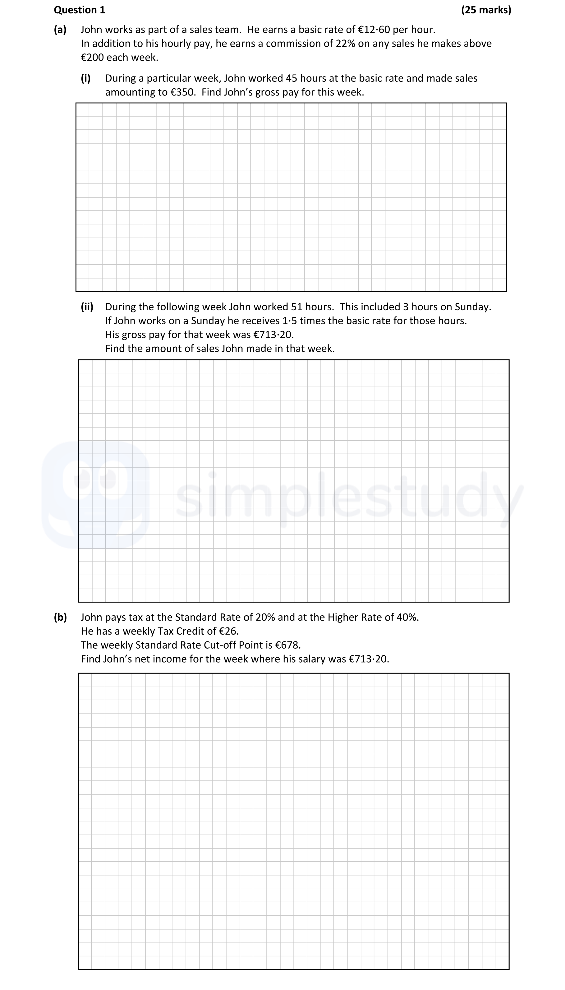 John-works-as-part-of-a-sales-team-Leaving Cert Mathematics-Question 1-2020.png