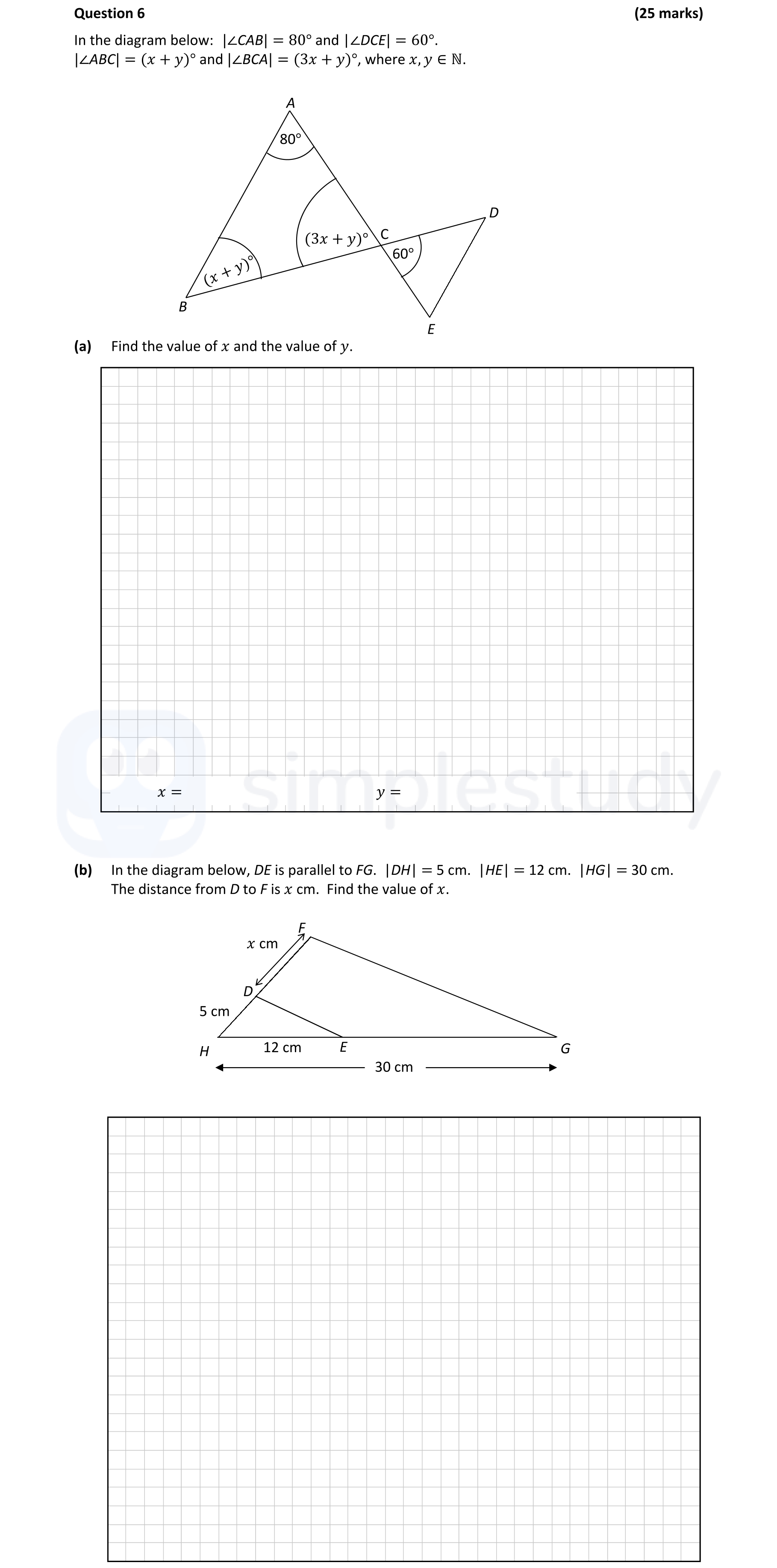 In-the-diagram-below:---$|\angle-CAB|-=-80^{\circ}$-and-$|\angle-DCE|-=-60^{\circ}$-Leaving Cert Mathematics-Question 6-2020.png