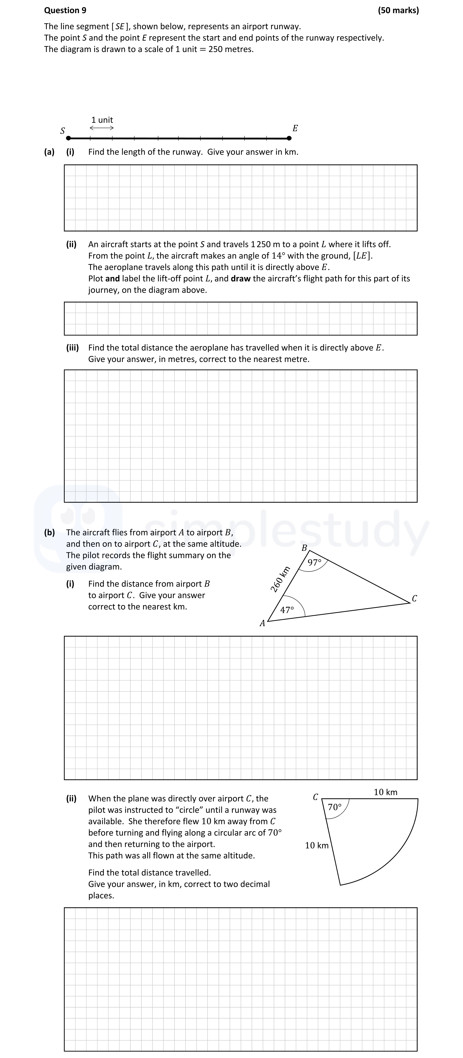 The-line-segment-[S,-E],-shown-below,-represents-an-airport-runway-Leaving Cert Mathematics-Question 9-2021.png