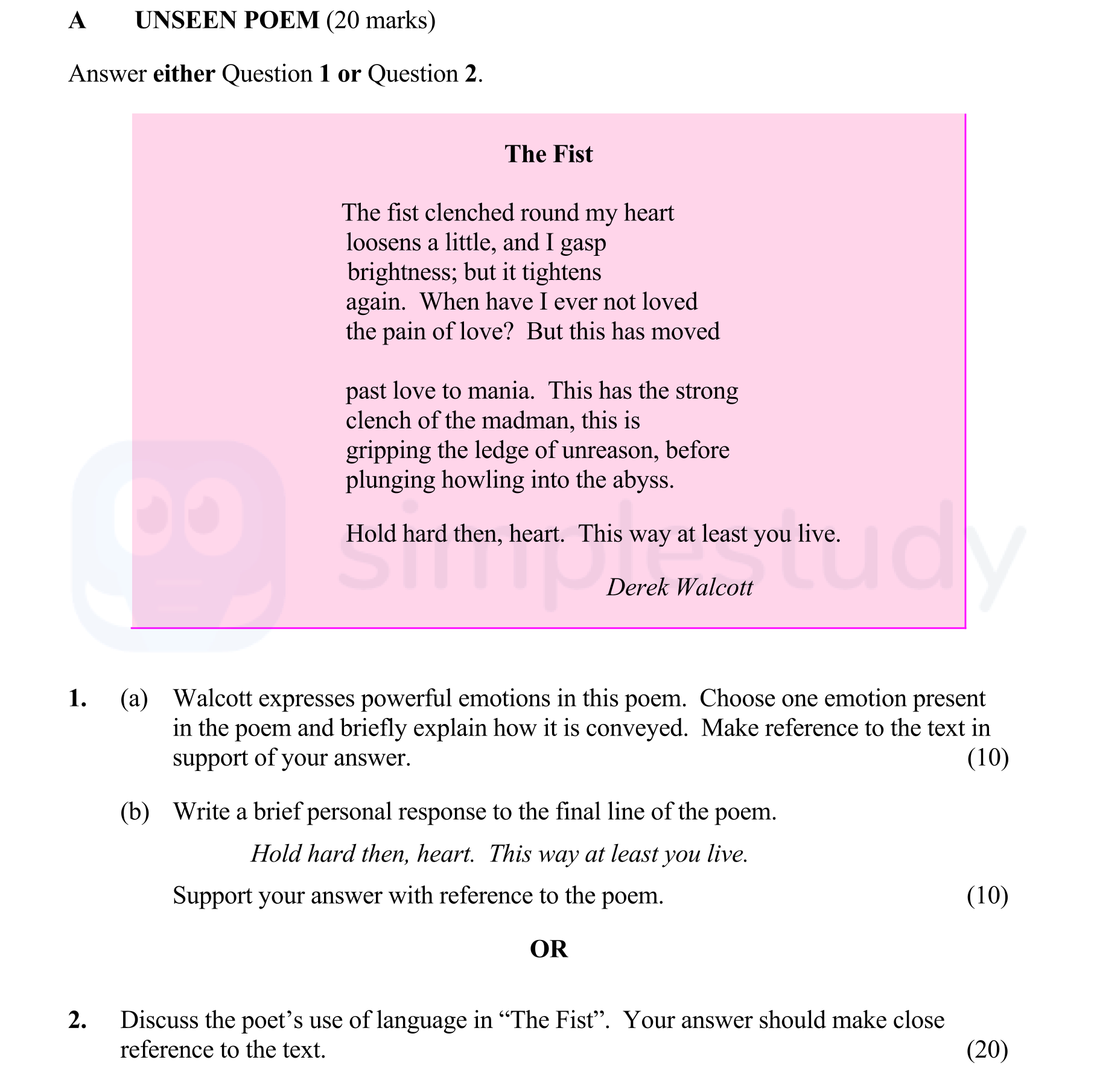 Walcott-expresses-powerful-emotions-in-this-poem-Leaving Cert English-Question 1-2013.png