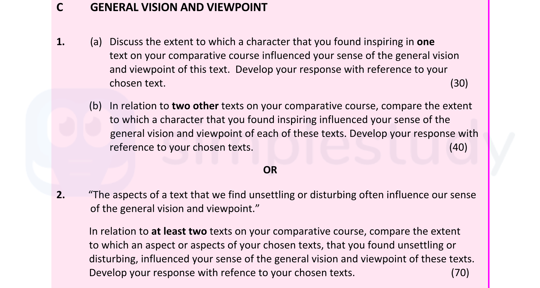 Discuss-the-extent-to-which-a-character-that-you-found-inspiring-in-one-text-on-your-comparative-course-influenced-your-sense-of-the-general-vision-and-viewpoint-of-this-text-Leaving Cert English-Question 1-2021.png