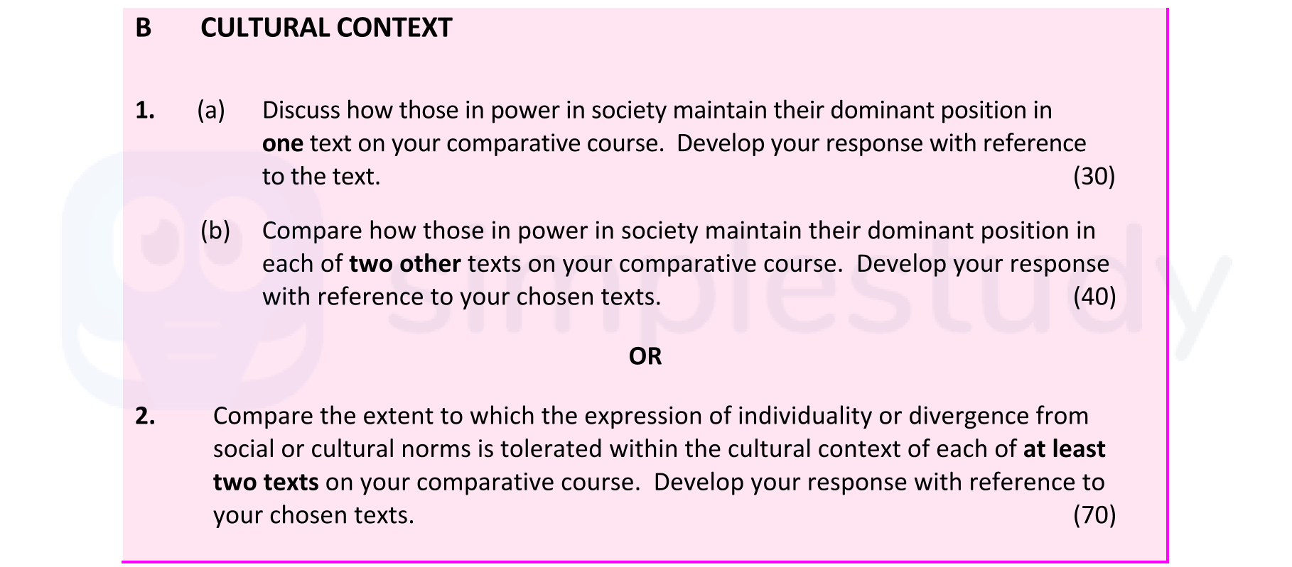 Discuss-how-those-in-power-in-society-maintain-their-dominant-position-in-one-text-on-your-comparative-course-Leaving Cert English-Question 1(a)-2022.png