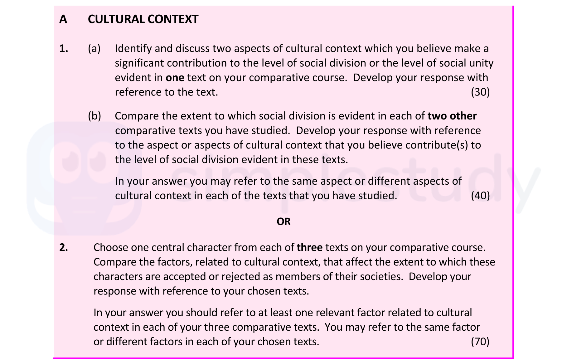 A--CULTURAL-CONTEXT--1-Leaving Cert English-Question 1-2020.png