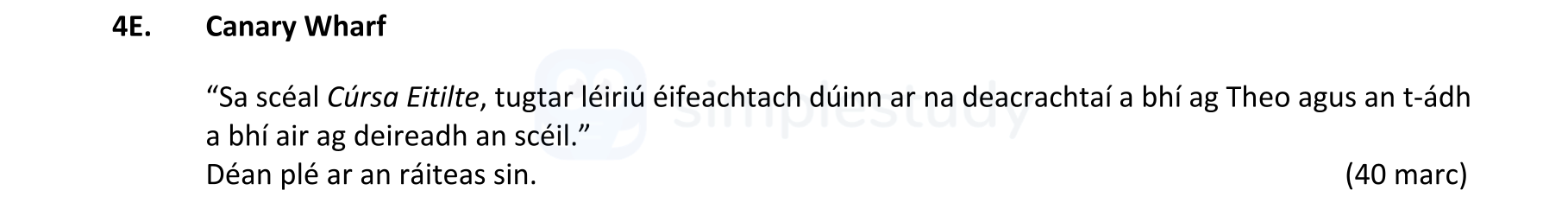 “Sa-scéal-Cúrsa-Eitilte,-tugtar-léiriú-éifeachtach-dúinn-ar-na-dearcachtaí-a-bhí-ag-Theo-agus-an-t-ádh-a-bhí-air-ag-deireadh-an-sceil.”---Déan-plé-ar-an-áiteas-sin-Leaving Cert Irish-Question 4E-2020.png