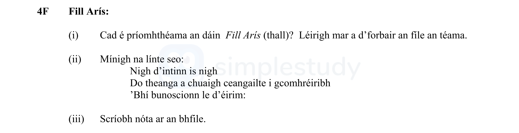 Cad-é-príomhthéama-an-dáin-Fill-Arís-(thall)?-Léigh-mar-a-d'oirfeadh-an-file-an-téama-Leaving Cert Irish-Question 4F-2012.png