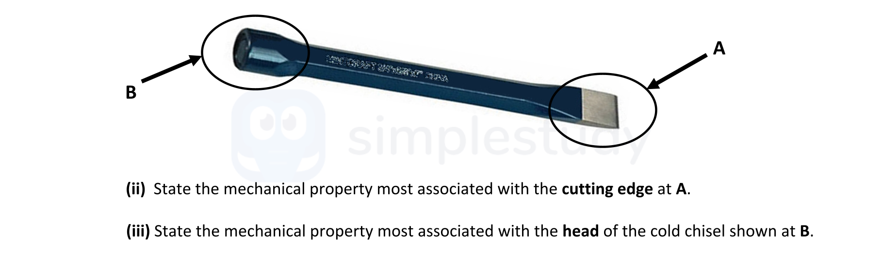 State-the-mechanical-property-most-associated-with-the-cutting-edge-at-A-Leaving Cert Engineering-Question ii-2019.png