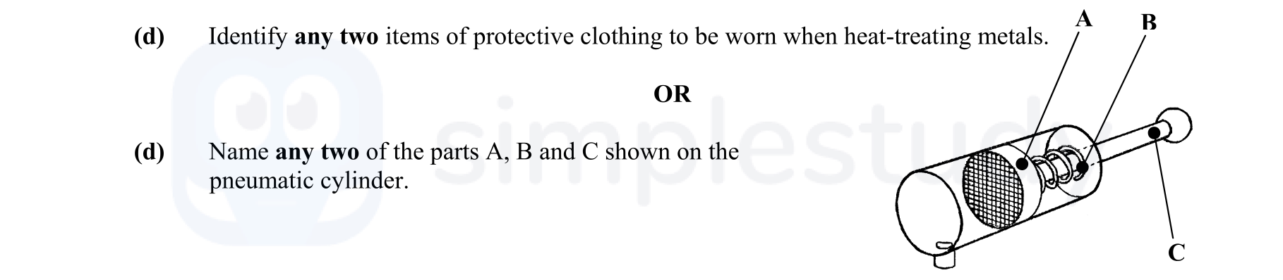 Identify-any-two-items-of-protective-clothing-to-be-worn-when-heat-treating-metals-Leaving Cert Engineering-Question d-2007.png