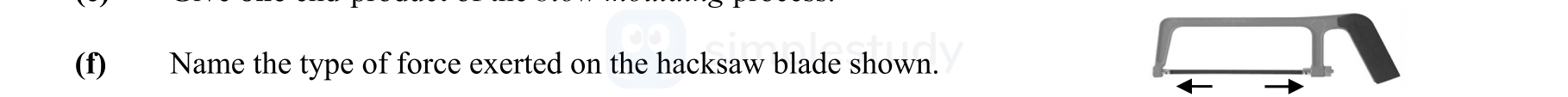 Name-the-type-of-force-exerted-on-the-hacksaw-blade-shown.-Leaving Cert Engineering-Question 10-2014.png