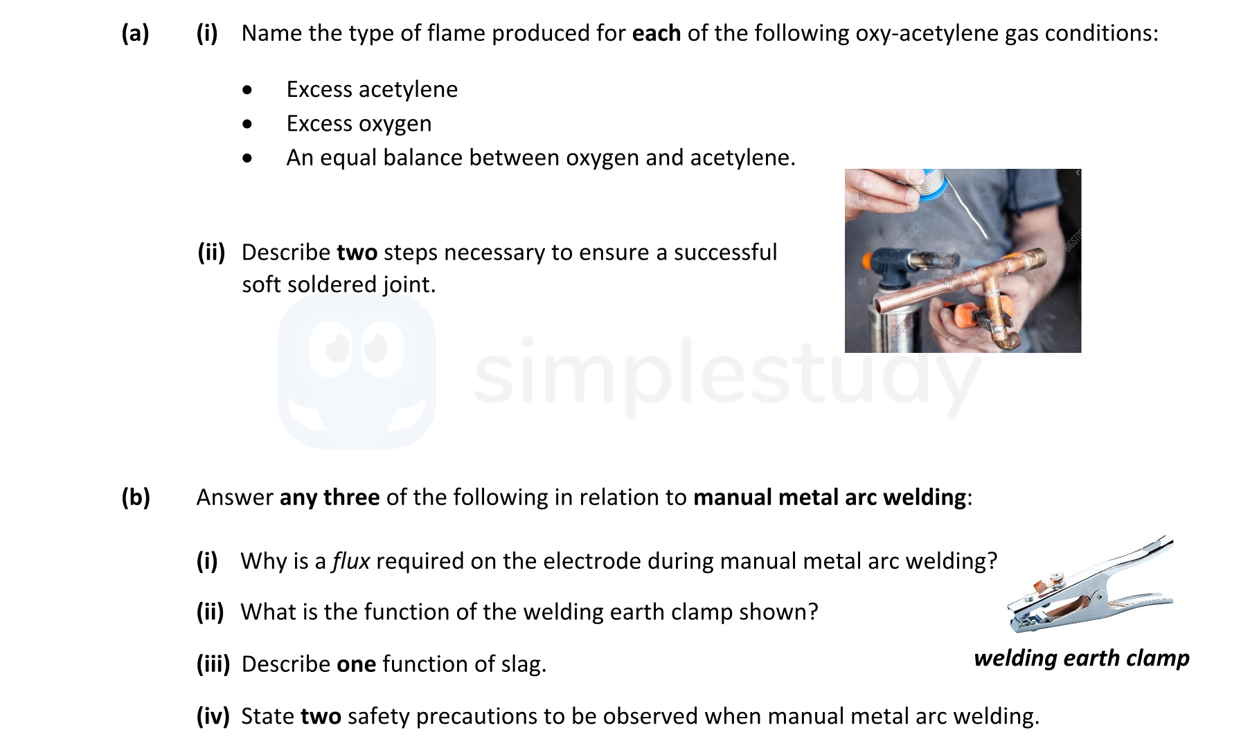 a)-Name-the-type-of-flame-produced-for-each-of-the-following-oxy-acetylene-gas-conditions:--•-Excess-acetylene-•-Excess-oxygen-•-An-equal-balance-between-oxygen-and-acetylene-Leaving Cert Engineering-Question a-2021.png