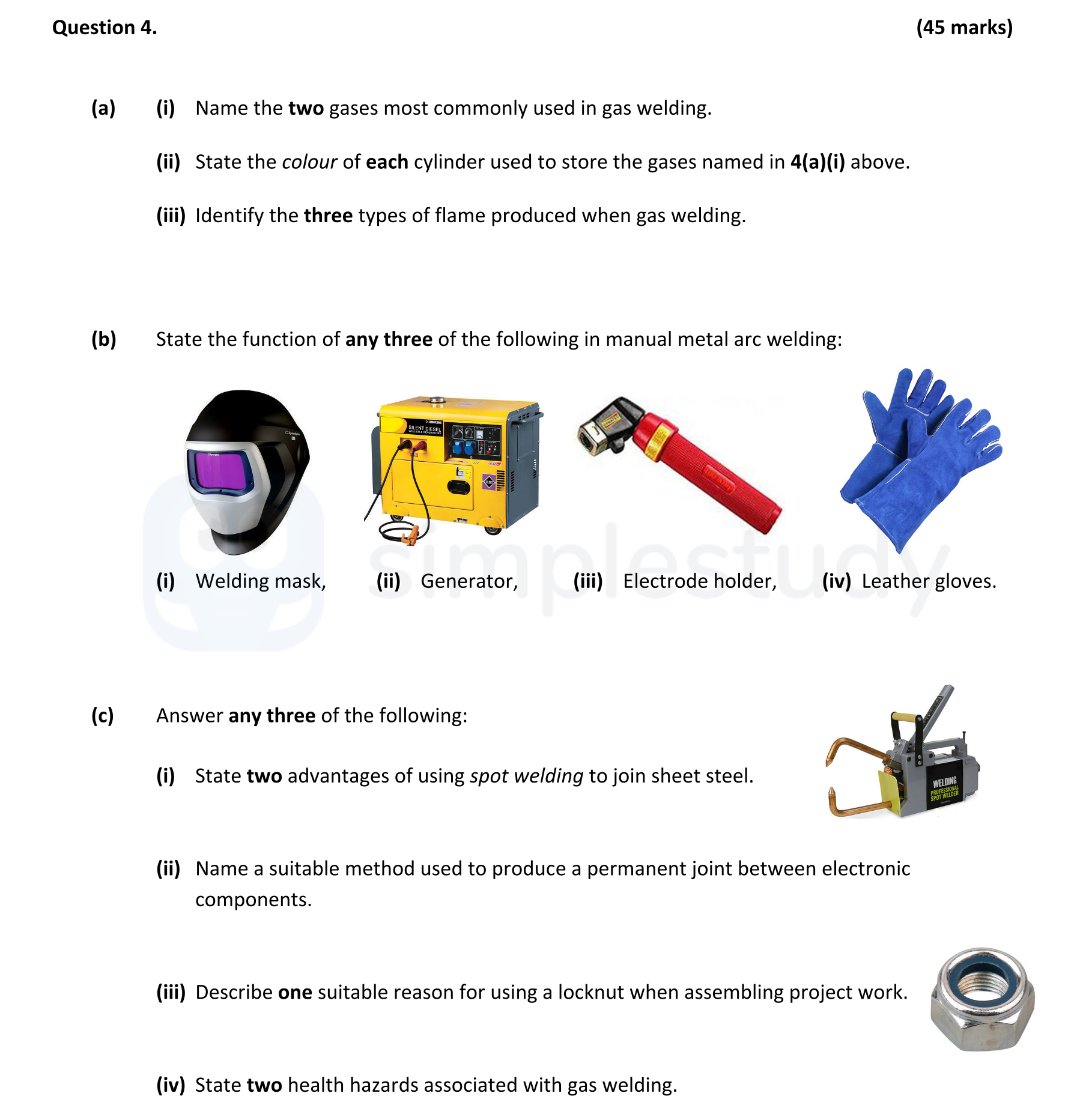 4.-(a)-(i)-Name-the-two-gases-most-commonly-used-in-gas-welding-Leaving Cert Engineering-Question 4-2018.png