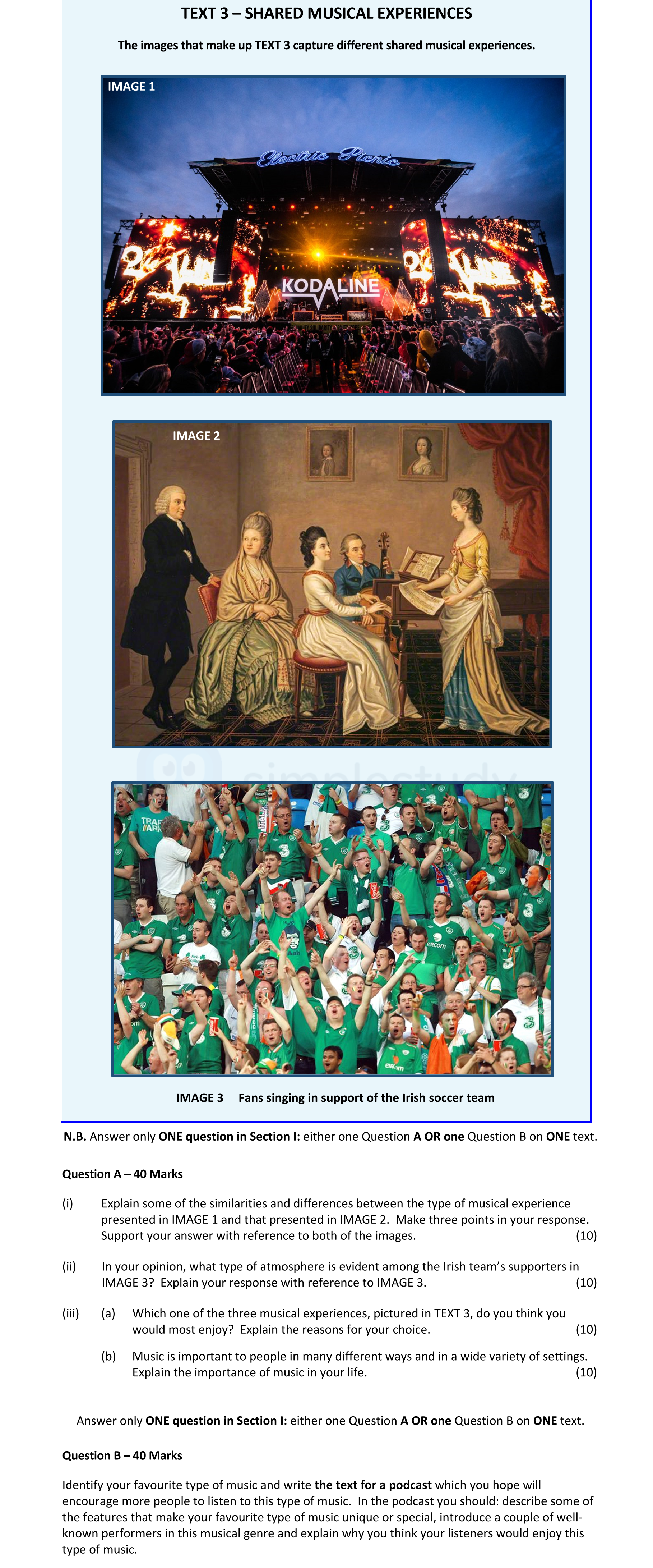 Question-A-–-40-Marks--(i)-Explain-some-of-the-similarities-and-differences-between-the-type-of-musical-experience-presented-in-IMAGE-1-and-that-presented-in-IMAGE-2-Leaving Cert English-Question Question A-2021.png