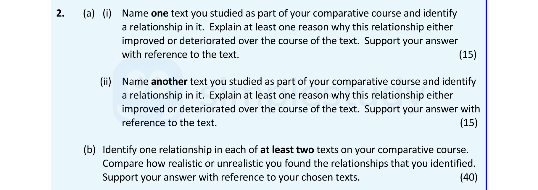 2.-(a)-----(i)-Name-one-text-you-studied-as-part-of-your-comparative-course-and-identify-a-relationship-in-it-Leaving Cert English-Question 2-2021.png