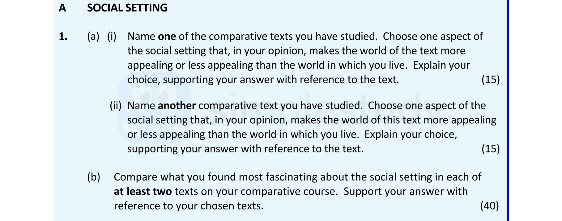 1.-(a)-(i)-Name-one-of-the-comparative-texts-you-have-studied-Leaving Cert English-Question 1-2021.png