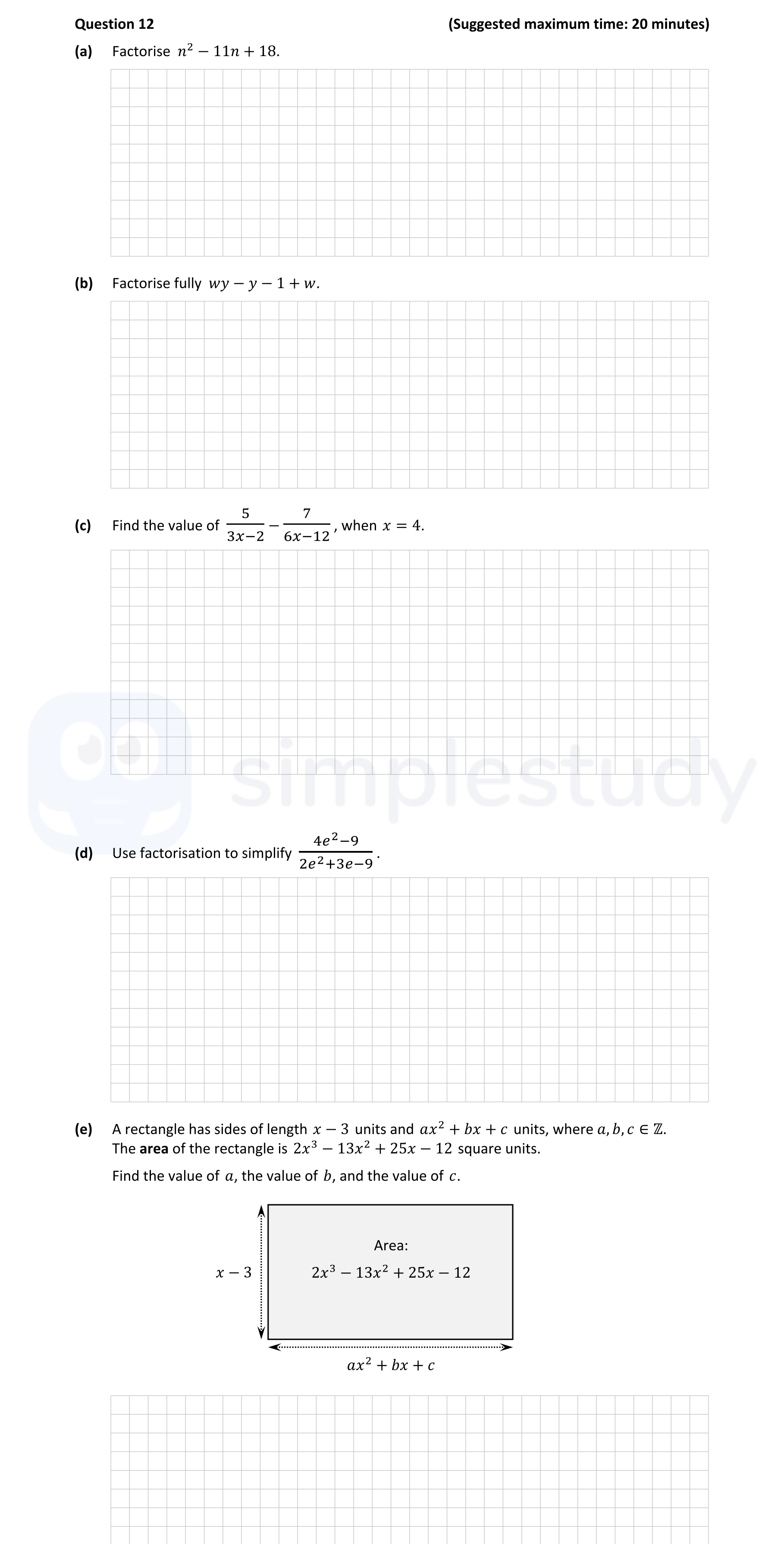 Factorise-$n^{2}---11n-+-18$-Junior Cycle Mathematics-Question 12-2017.png