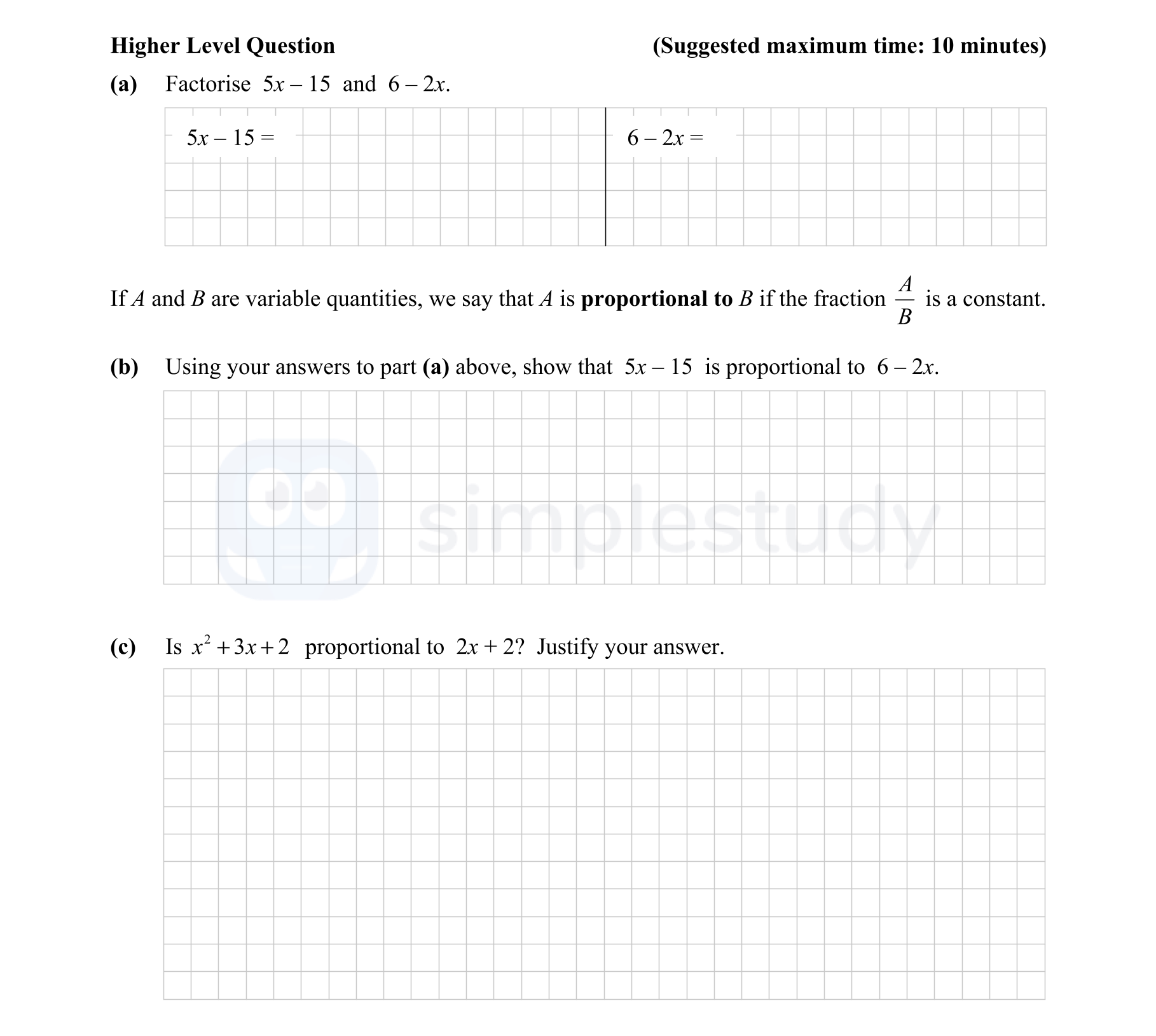 Factorise-$5x---15$-and-$6---2x$-Junior Cycle Mathematics-Question Question 1-2015.png