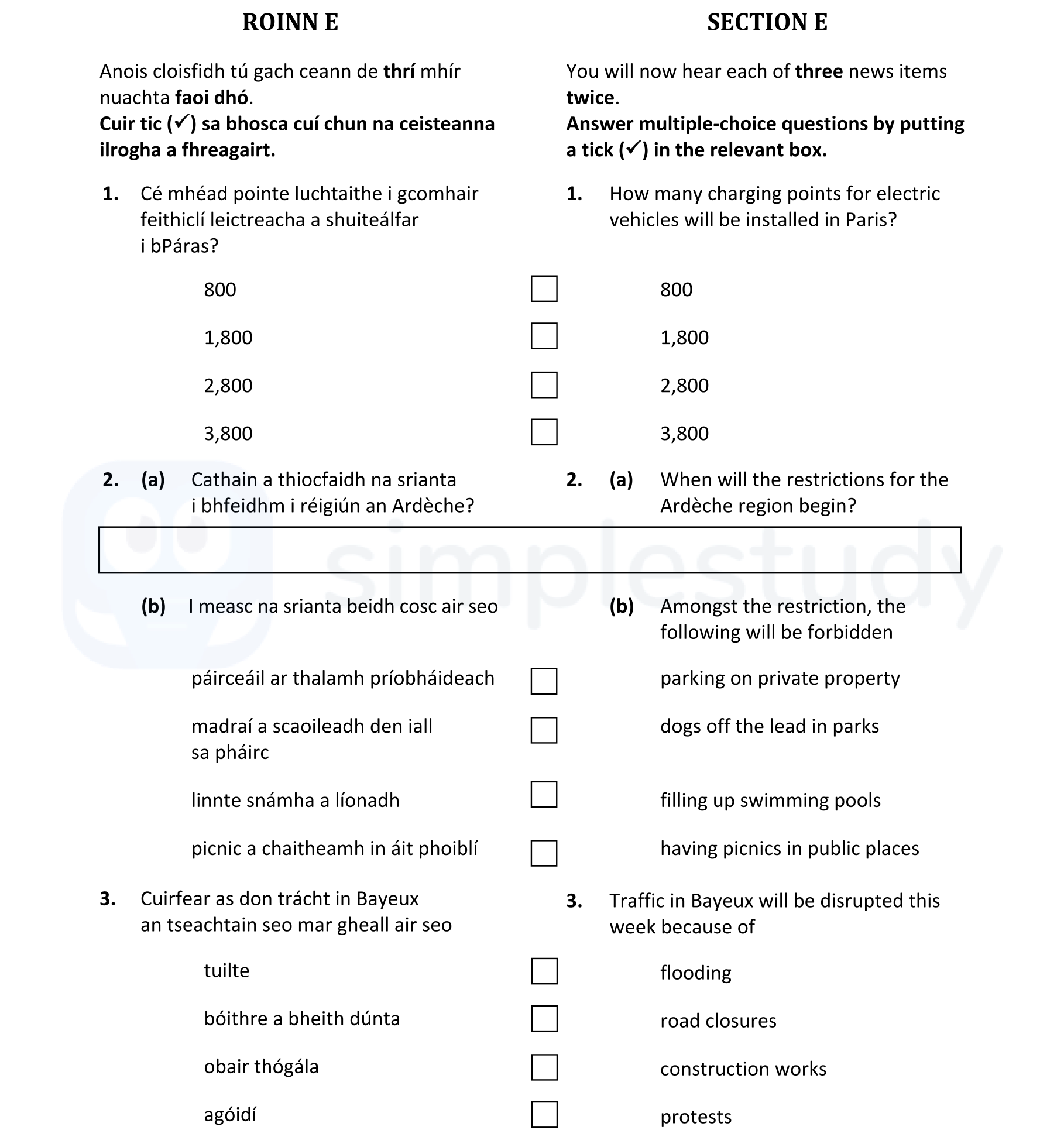 How-many-charging-points-for-electric-vehicles-will-be-installed-in-Paris?--1,800--2-Leaving Cert French-Question 1-2022.png