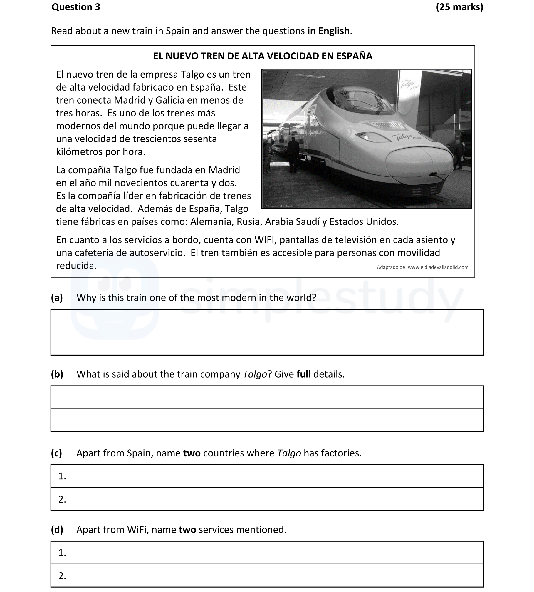 Read-about-a-new-train-in-Spain-and-answer-the-questions-in-English-Leaving Cert Spanish-Question 3-2022.png