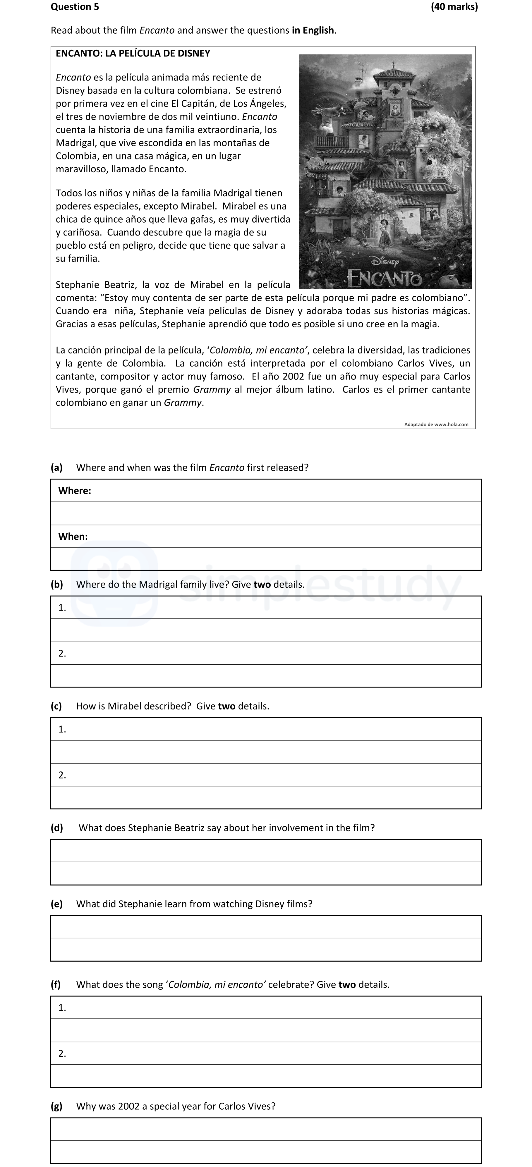 Read-about-the-film-Encanto-and-answer-the-questions-in-English-Leaving Cert Spanish-Question 5-2022.png