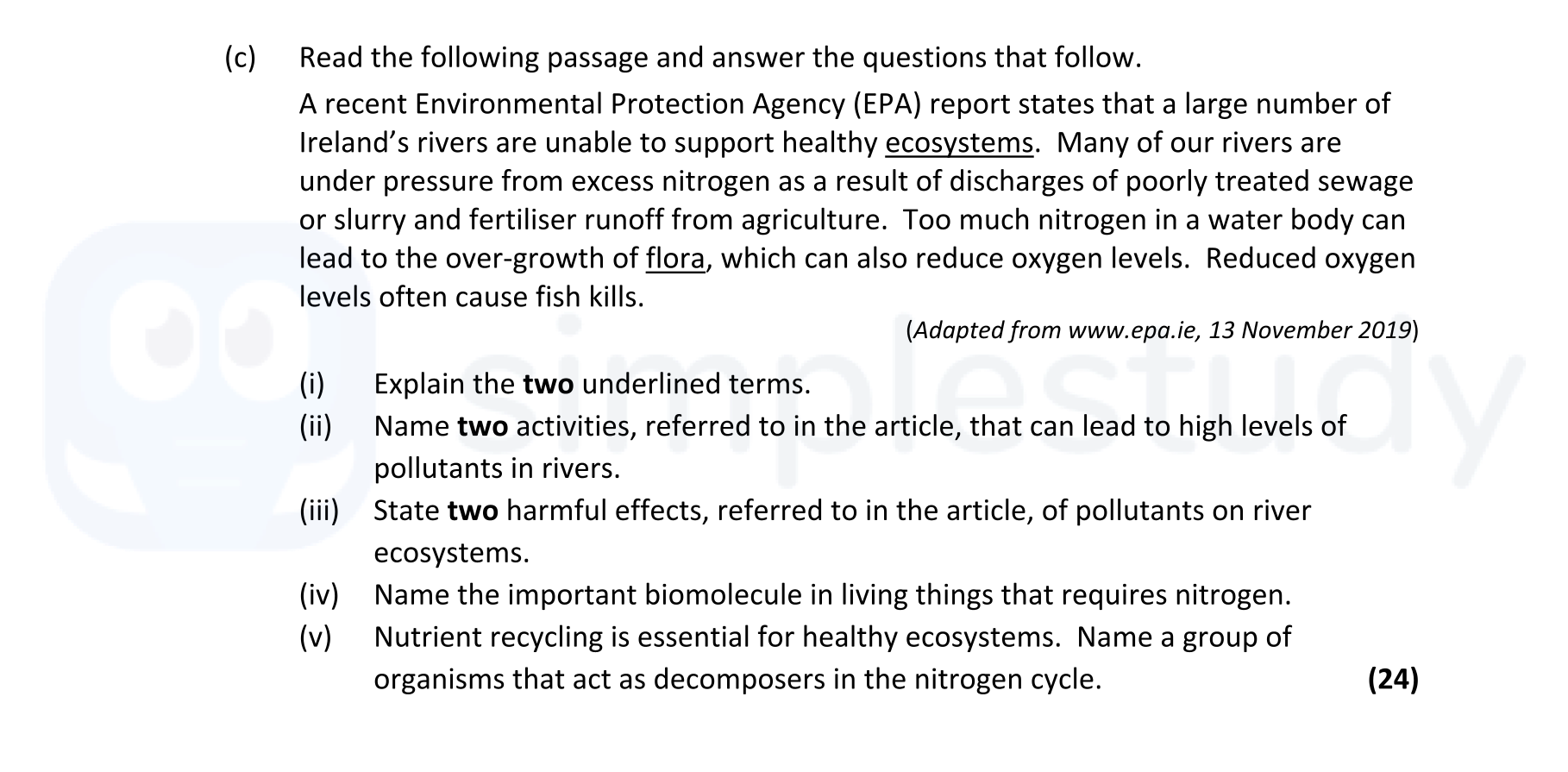Read-the-following-passage-and-answer-the-questions-that-follow-Leaving Cert Biology-Question c-2022.png