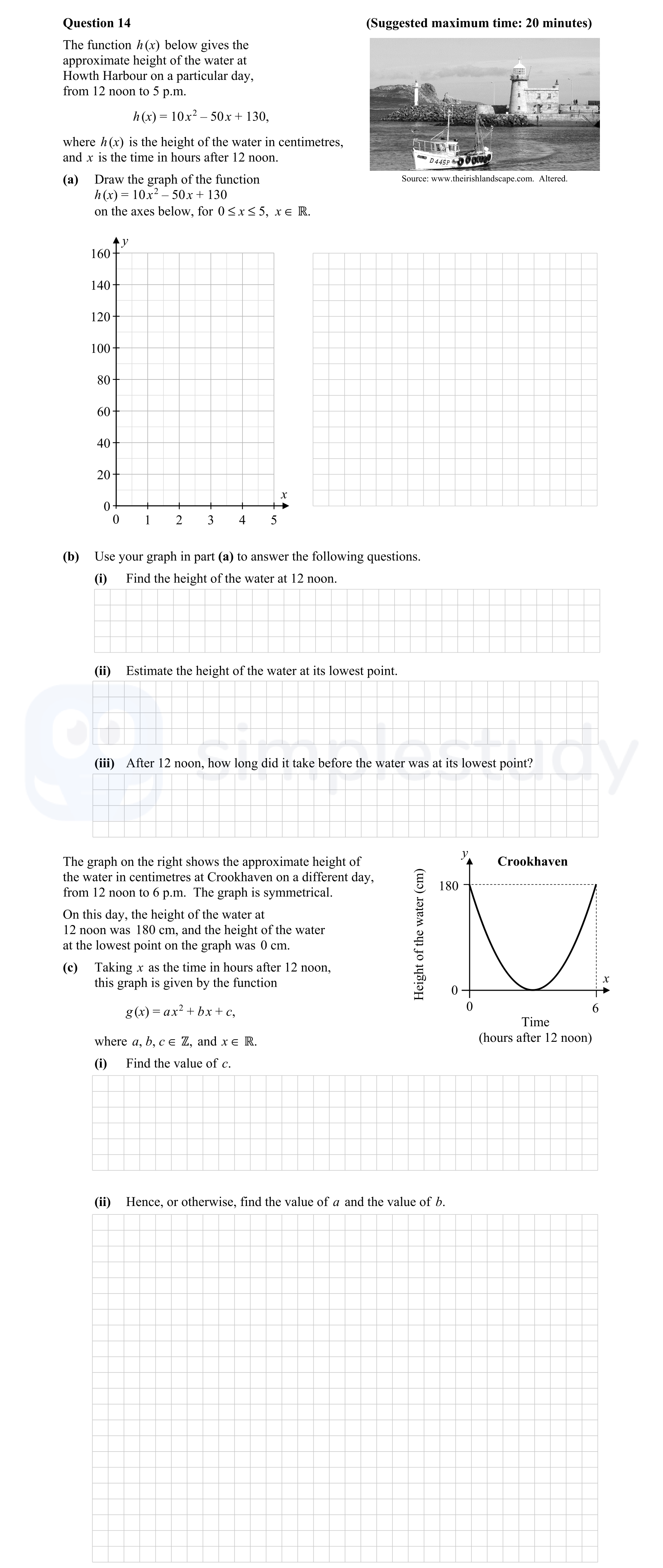 The-function-h(t)-below-gives-the-approximate-height-of-the-water-at-Howth-Harbour-on-a-particular-day,-from-12-noon-to-5-p.m-Junior Cycle Mathematics-Question 14-2016.png