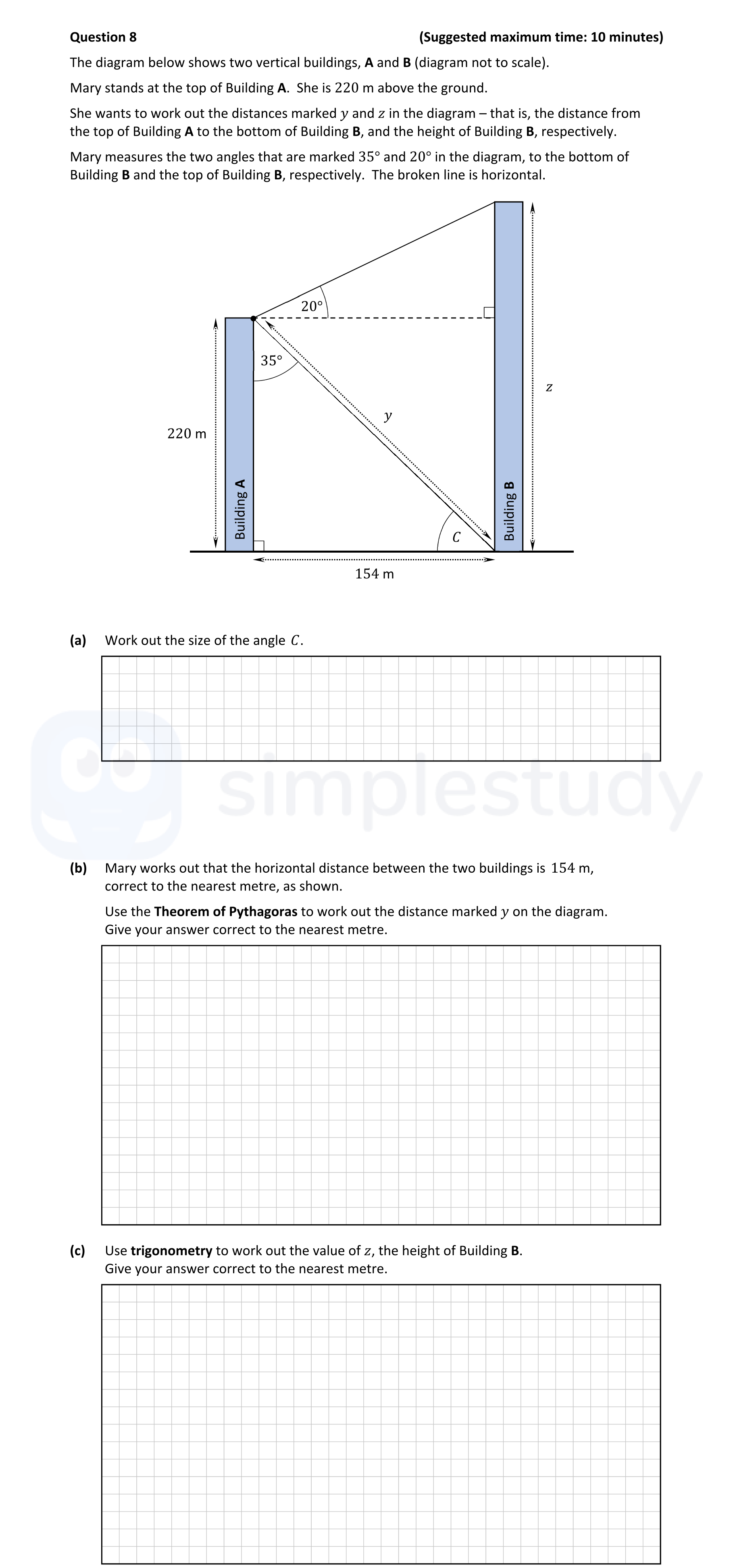 The-diagram-below-shows-two-vertical-buildings,-A-and-B-(diagram-not-to-scale)-Junior Cycle Mathematics-Question 8-2022.png