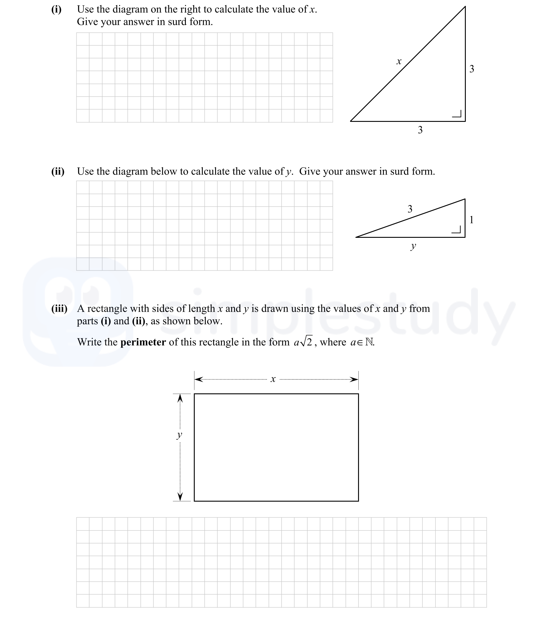 i)-Use-the-diagram-on-the-right-to-calculate-the-value-of-x-Junior Cycle Mathematics-Question Question 1-2014.png