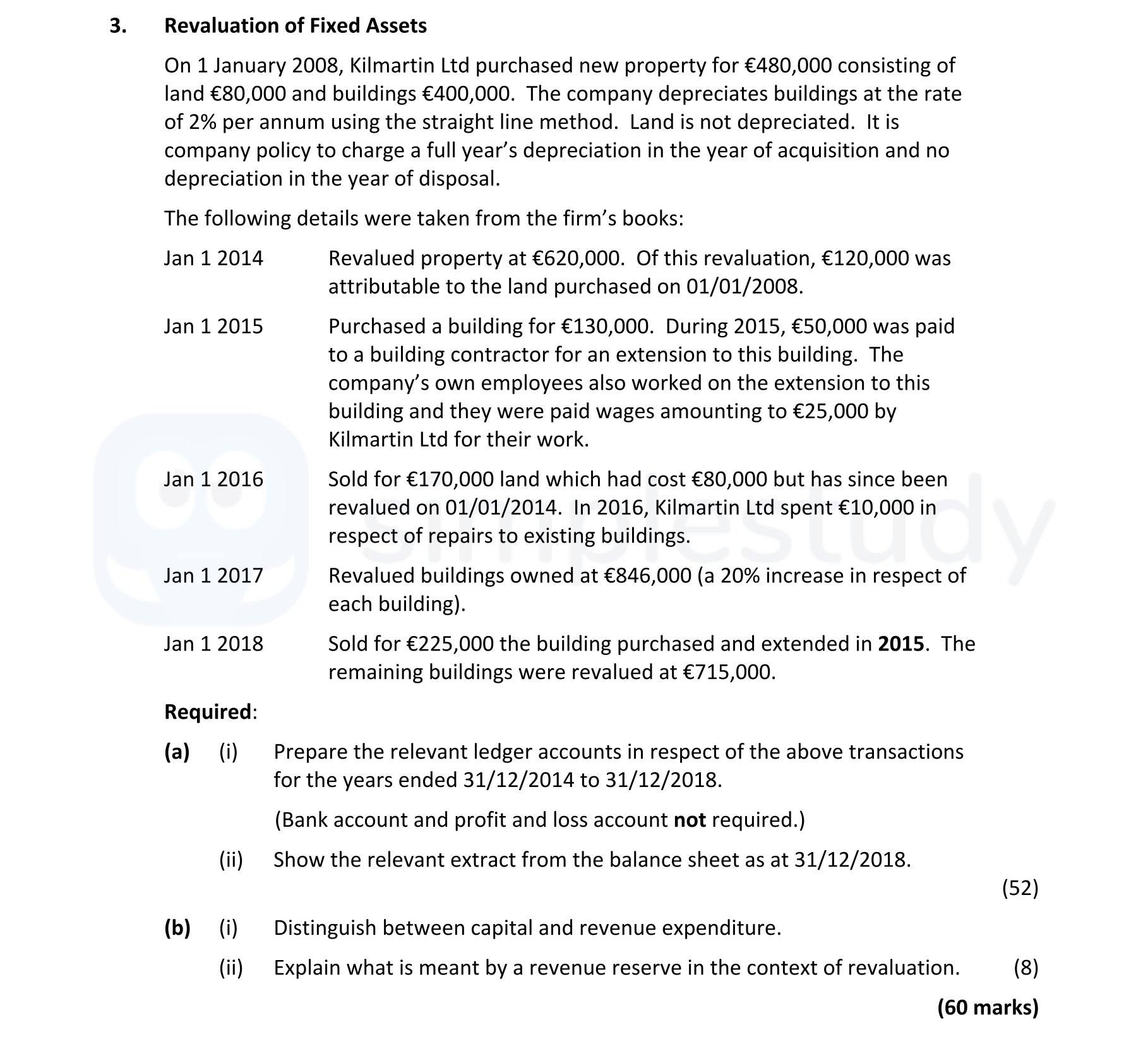 On-1-January-2008,-Kilmartin-Ltd-purchased-new-property-for-€480,000-consisting-of-land-€80,000-and-buildings-€400,000-Leaving Cert Accounting-Question 3-2019.png
