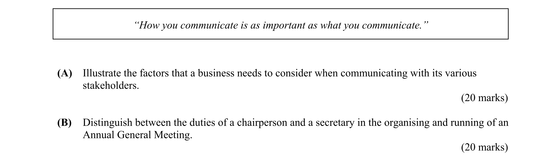"How-you-communicate-is-as-important-as-what-you-communicate."--(A)-Illustrate-the-factors-that-a-business-needs-to-consider-when-communicating-with-its-various-stakeholders-Leaving Cert Business-Question A-2012.png