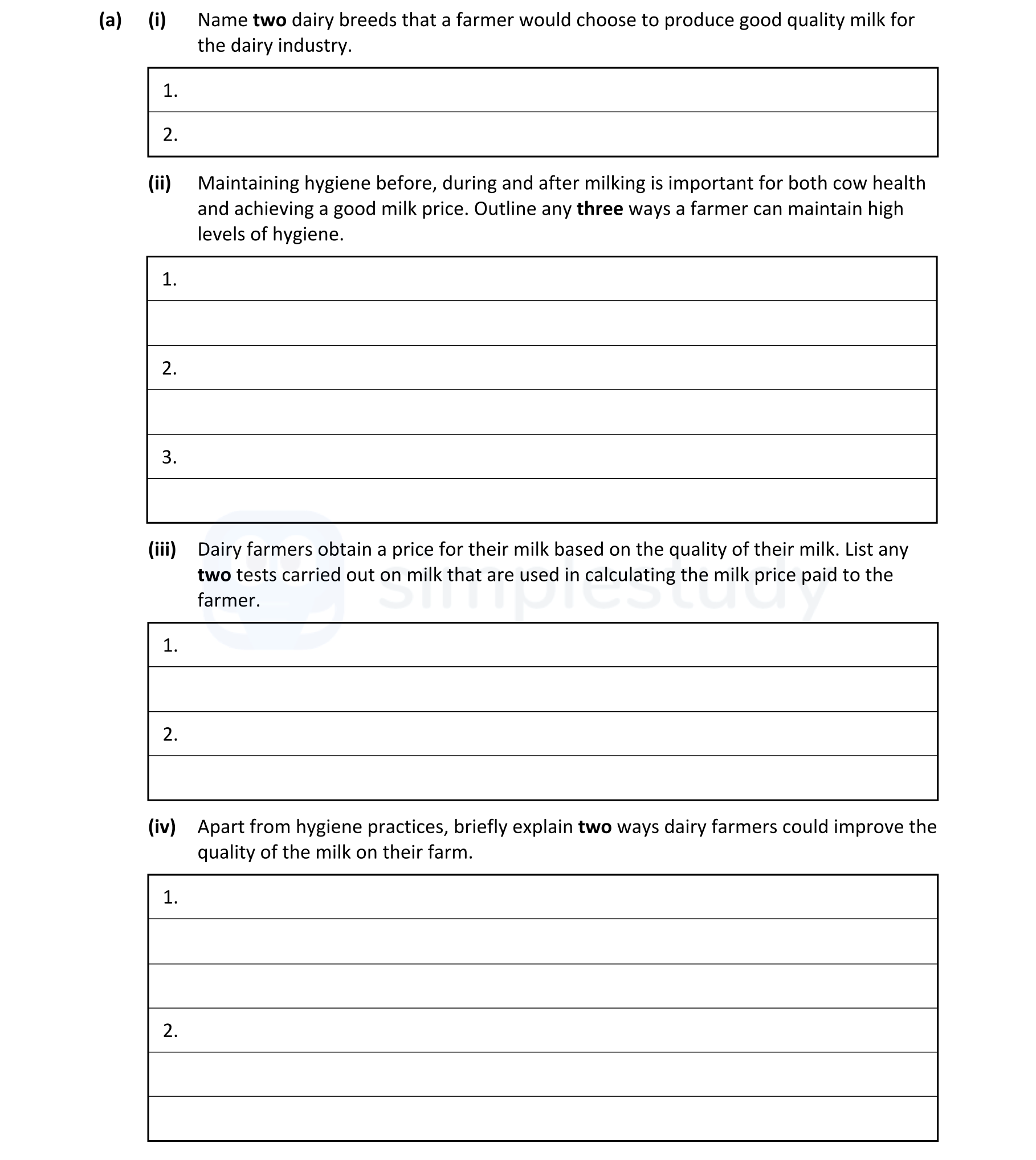 a)--(i)-Name-two-dairy-breeds-that-a-farmer-would-choose-to-produce-good-quality-milk-for-the-dairy-industry-Leaving Cert Agricultural Science-Question 14-2021.png