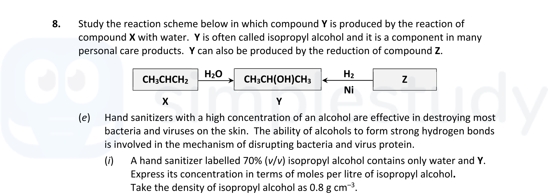 Study-the-reaction-scheme-below-in-which-compound-Y-is-produced-by-the-reaction-of-compound-X-with-water-Leaving Cert Chemistry-Question 8-2021.png