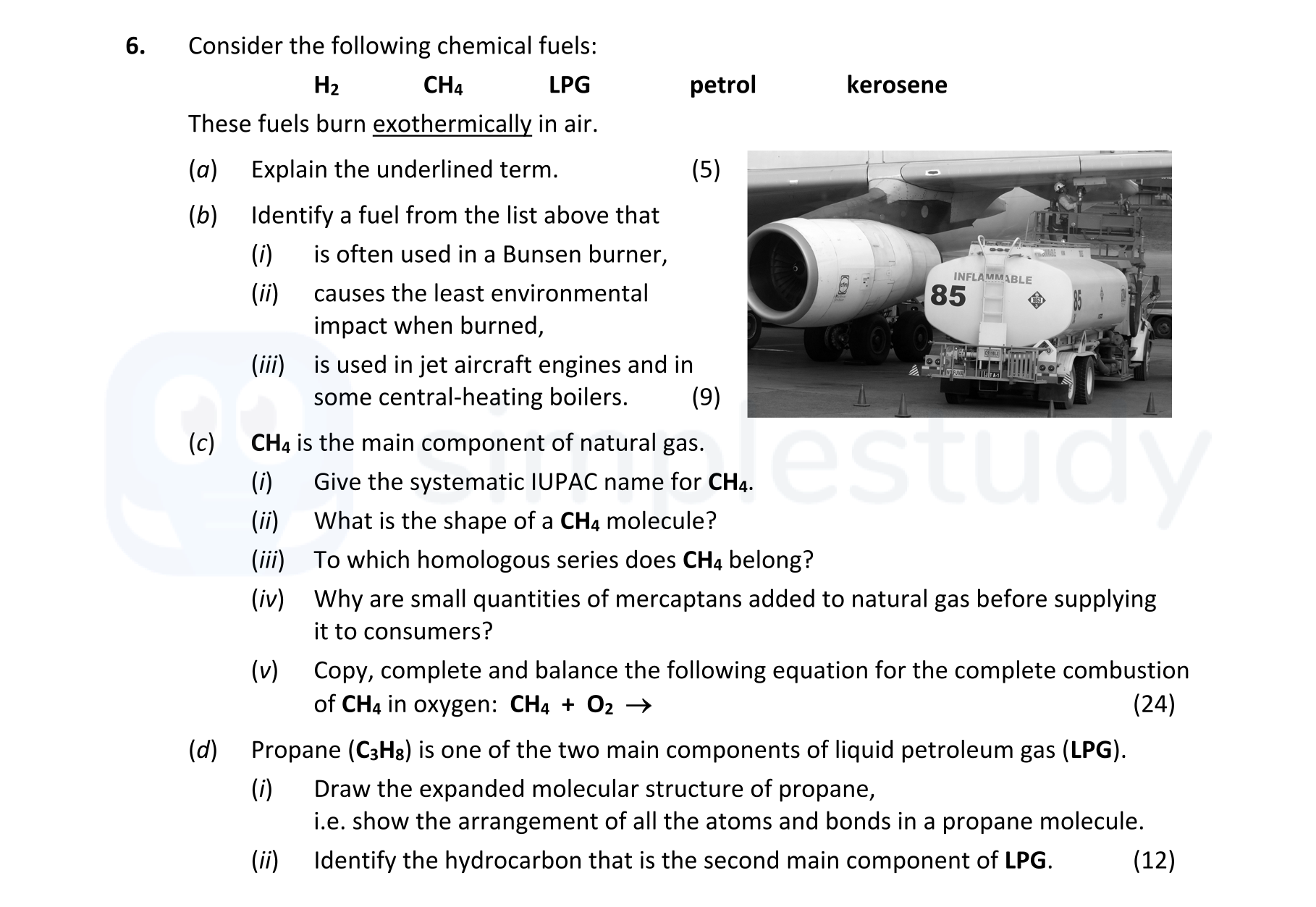 Consider-the-following-chemical-fuels:-H2-CH4-LPG-petrol-kerosene-These-fuels-burn-exothermically-in-air-Leaving Cert Chemistry-Question 6-2020.png