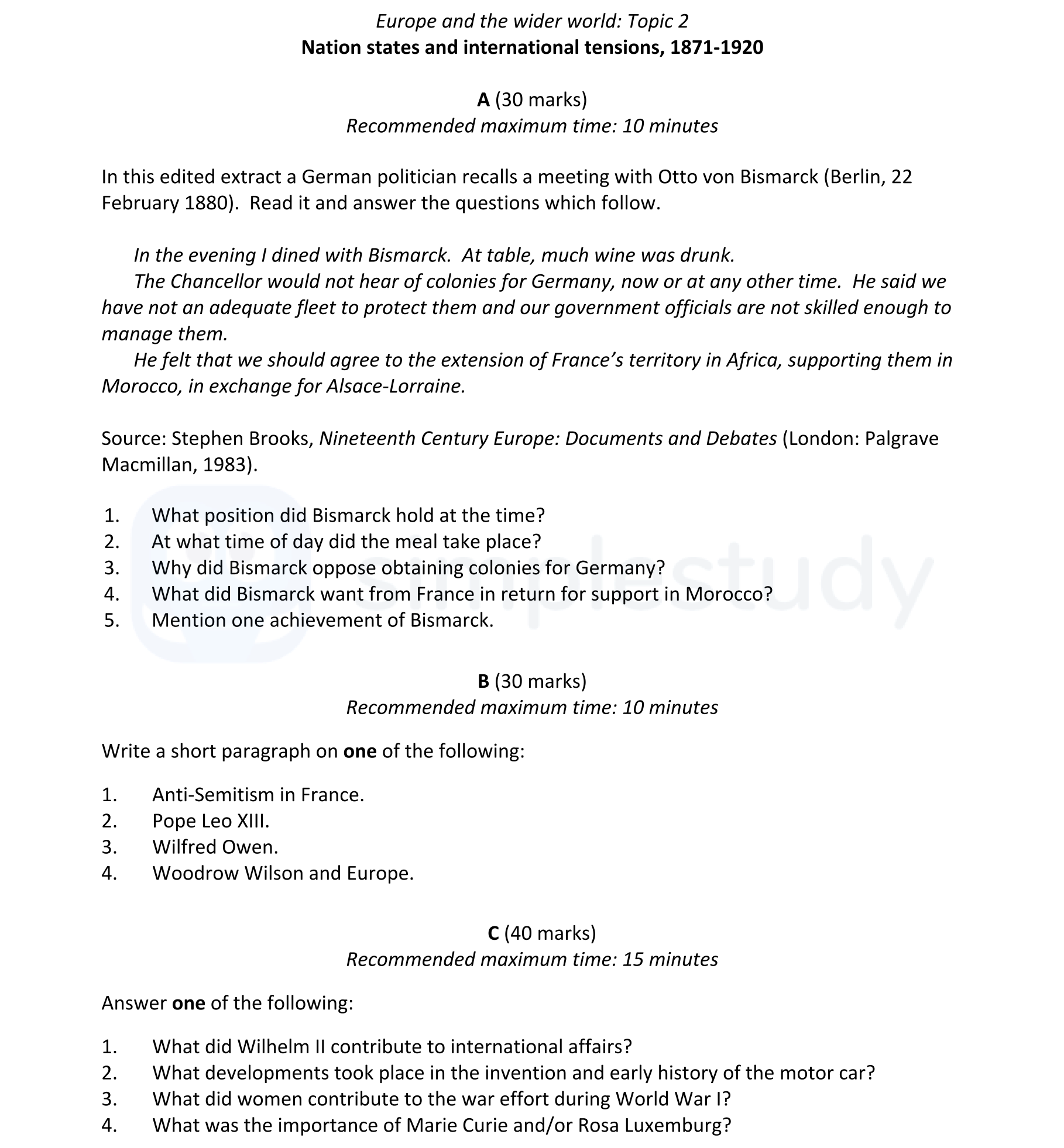In-this-edited-extract-a-German-politician-recalls-a-meeting-with-Otto-von-Bismarck-(Berlin,-22-February-1880)-Leaving Cert History-Question A-2022.png