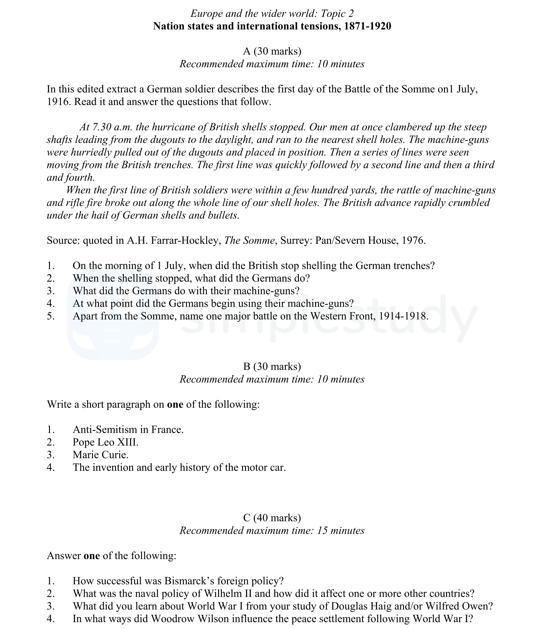 In-this-edited-extract-a-German-soldier-describes-the-first-day-of-the-Battle-of-the-Somme-on-1-July,-1916-Leaving Cert History-Question A-2012.png