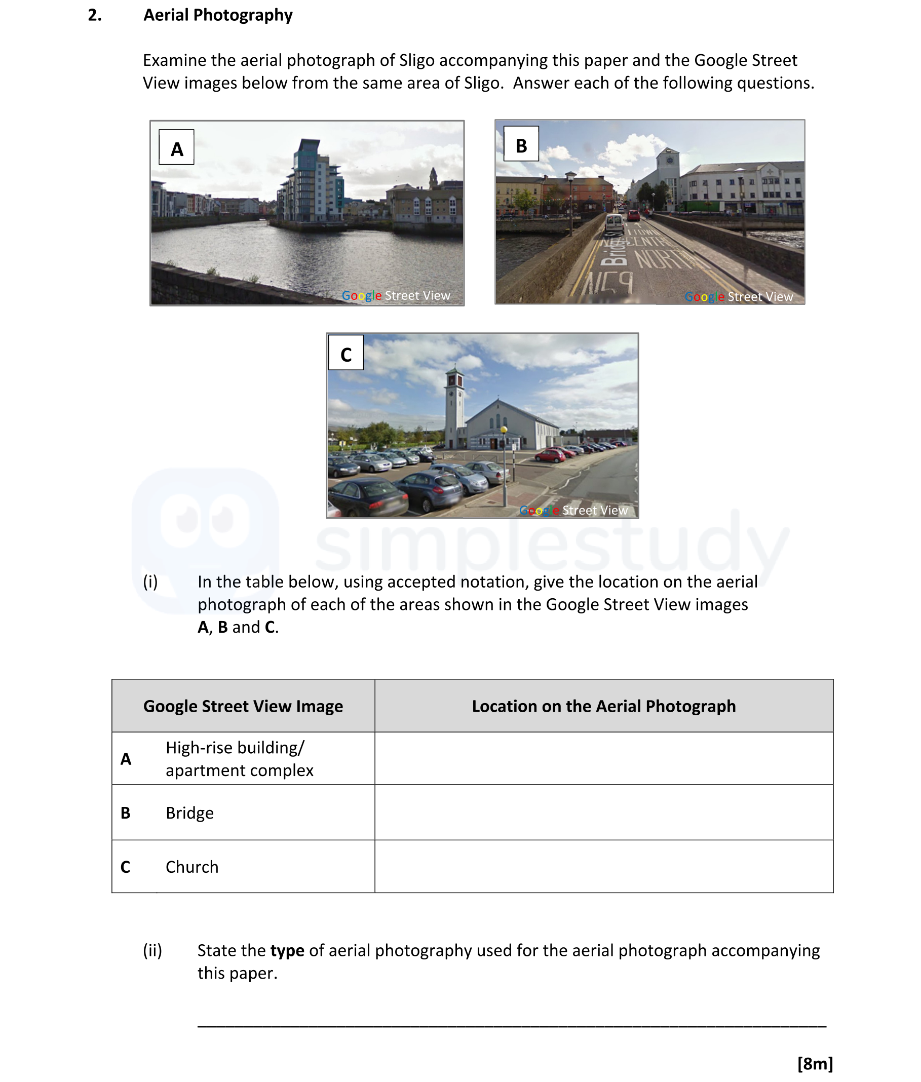 Aerial-Photography--Examine-the-aerial-photograph-of-Sligo-accompanying-this-paper-and-the-Google-Street-View-images-below-from-the-same-area-of-Sligo-Leaving Cert Geography-Question 2-2018.png