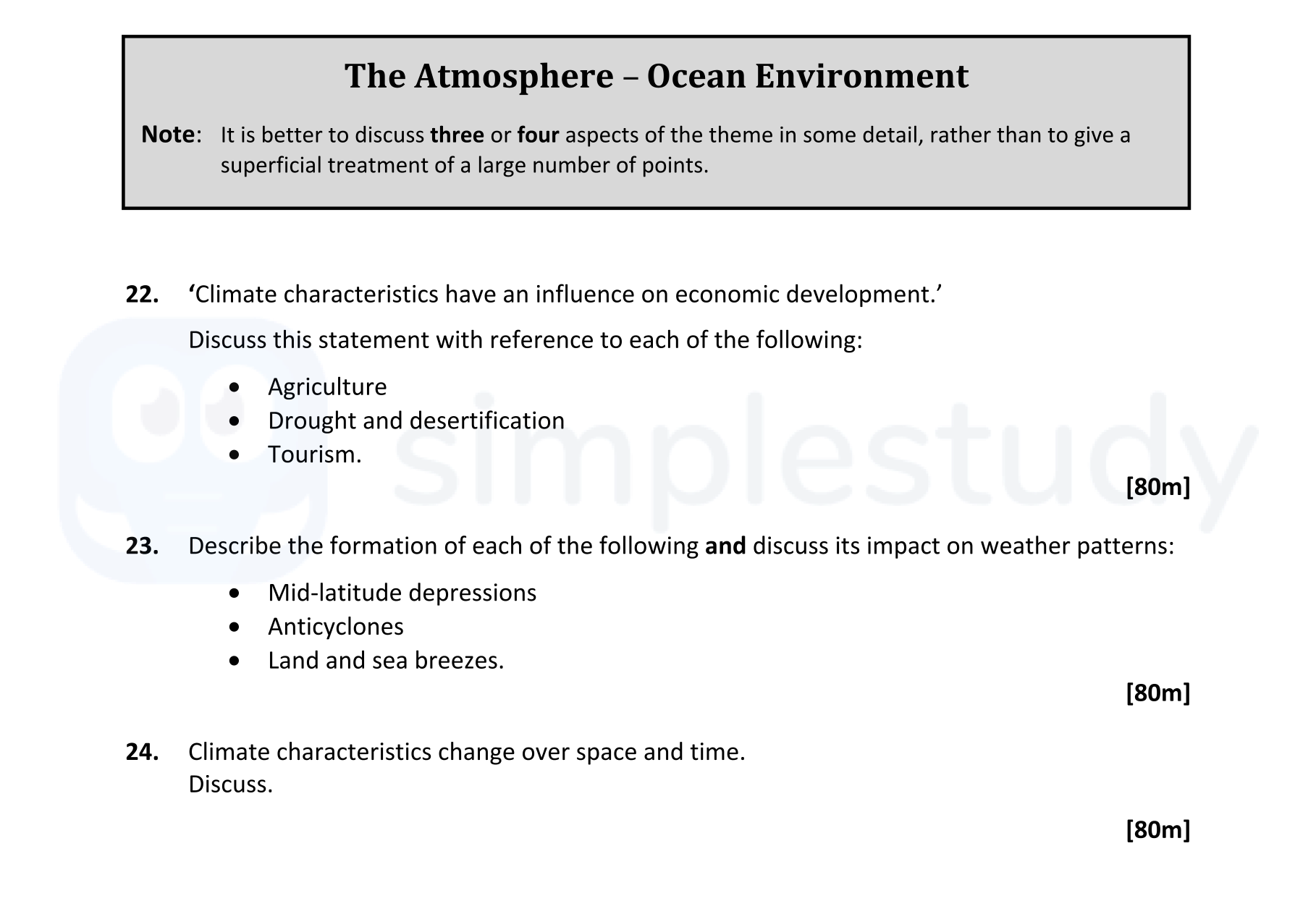 'Climate-characteristics-have-an-influence-on-economic-development.'-Discuss-this-statement-with-reference-to-each-of-the-following:----Agriculture---Drought-and-desertification---Tourism.-Leaving Cert Geography-Question 22-2022.png