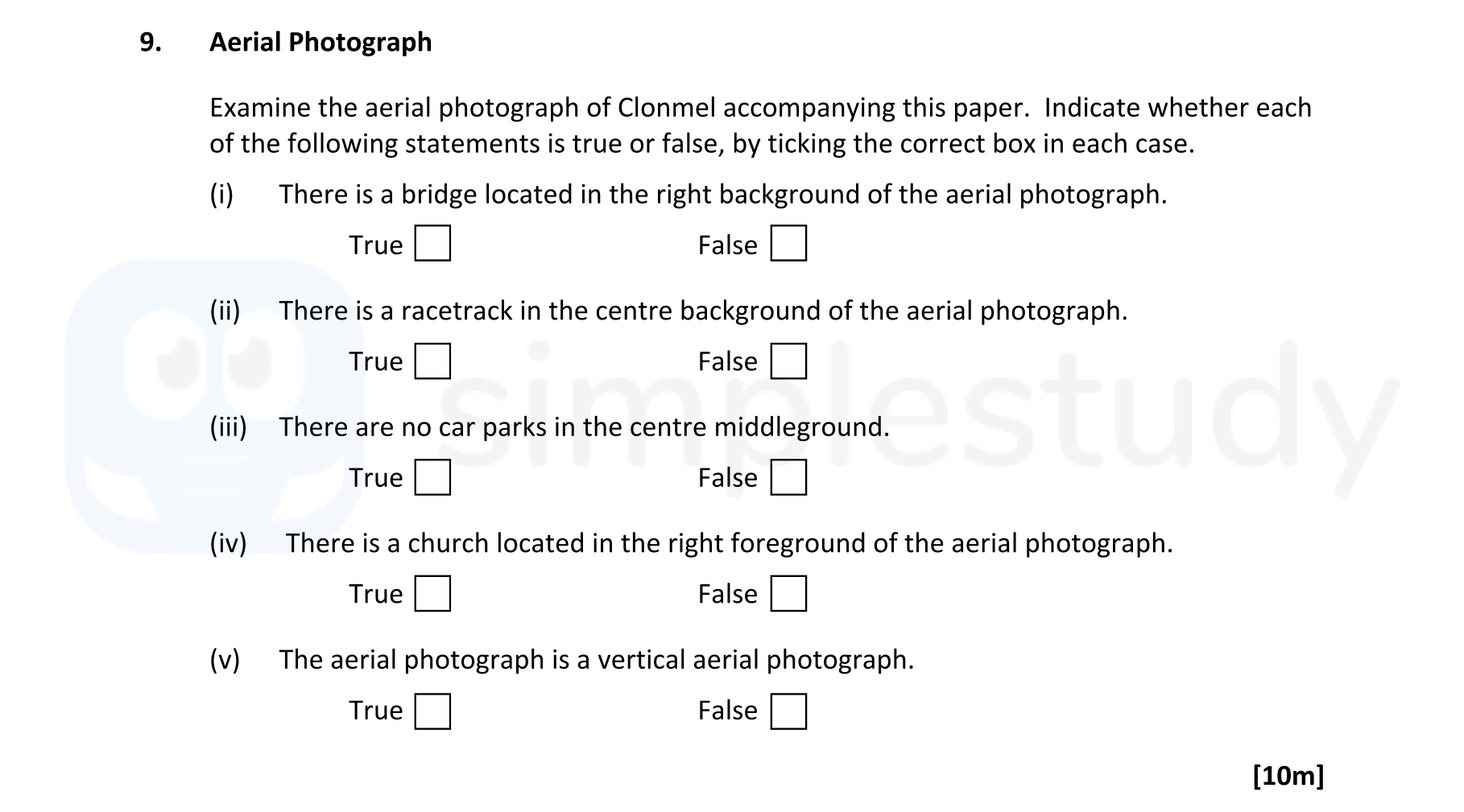 Examine-the-aerial-photograph-of-Clonmel-accompanying-this-paper-Leaving Cert Geography-Question 9-2022.png