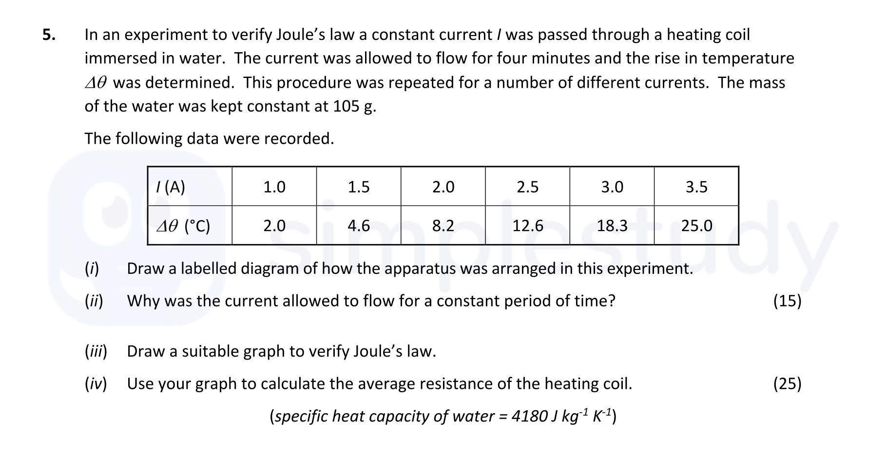 In-an-experiment-to-verify-Joule's-law-a-constant-current-was-passed-through-a-heating-coil-immersed-in-water-Leaving Cert Physics-Question 5-2021.png
