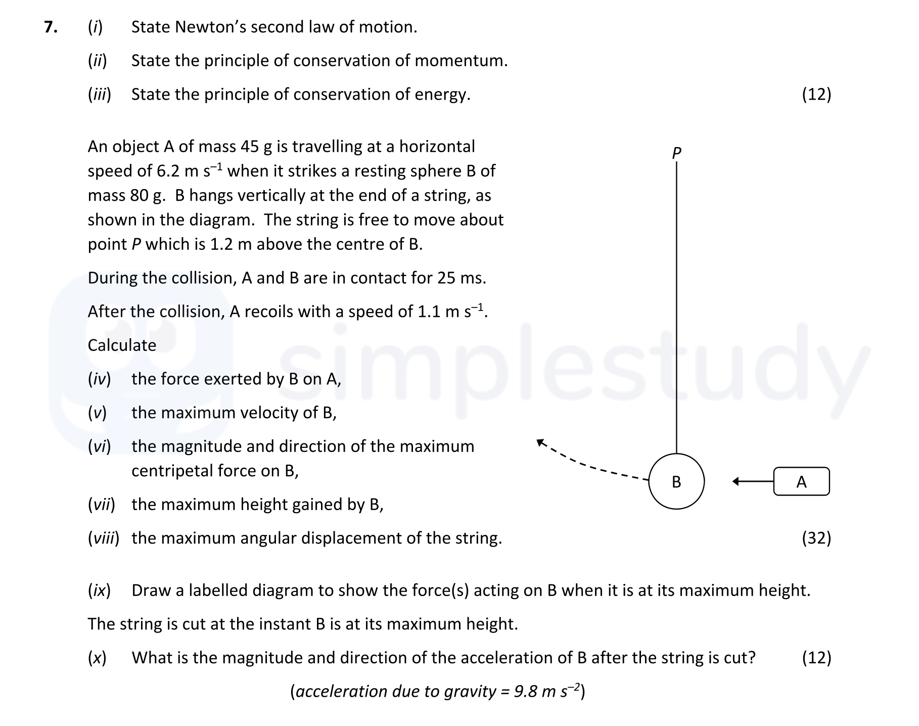 State-Newton's-second-law-of-motion-Leaving Cert Physics-Question 7-2021.png