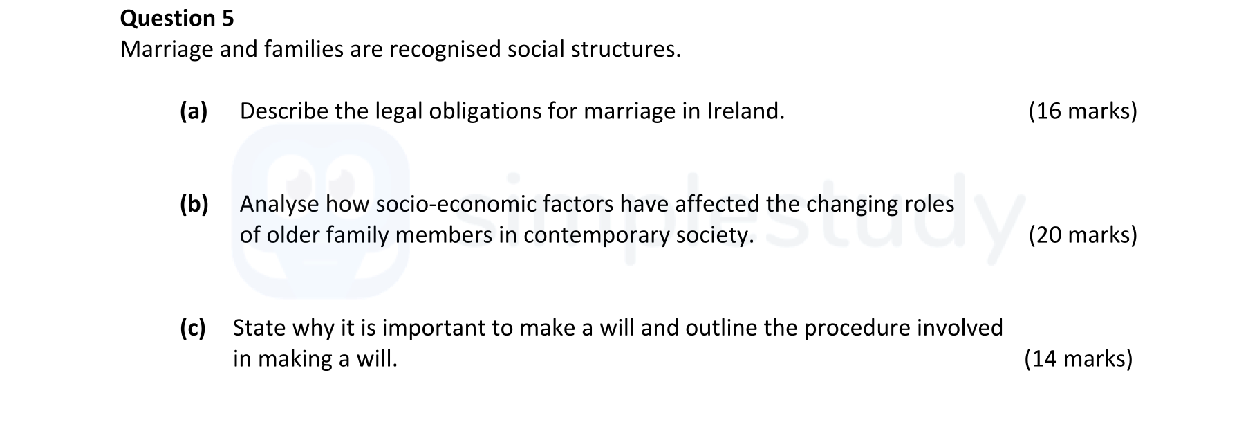 Marriage-and-families-are-recognised-social-structures-Leaving Cert Home Economics-Question 5-2022.png