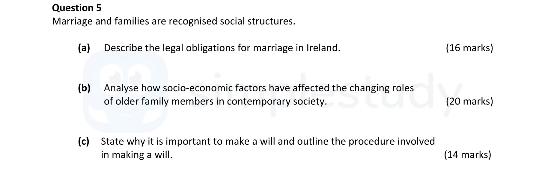 Marriage-and-families-are-recognised-social-structures-Leaving Cert Home Economics-Question 5-2022.png