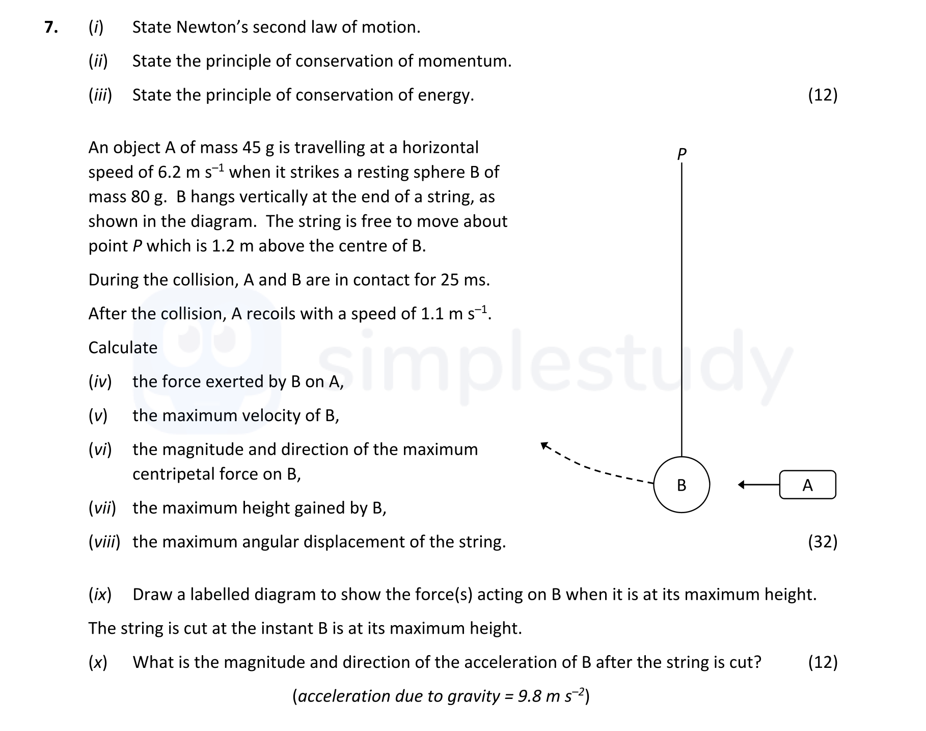 7.-(i)-State-Newton's-second-law-of-motion-Leaving Cert Physics-Question 7-2021.png