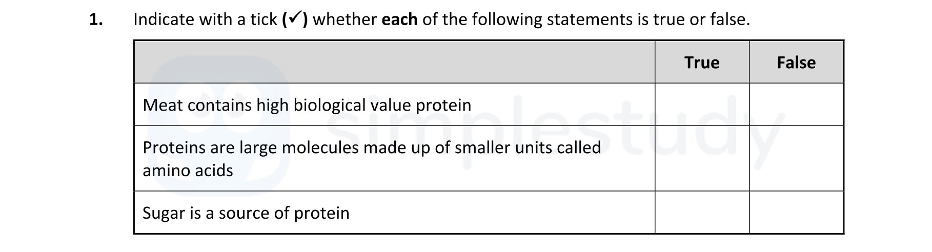 Indicate-with-a-tick-(✓)-whether-each-of-the-following-statements-is-true-or-false-Leaving Cert Home Economics-Question 1-2021.png