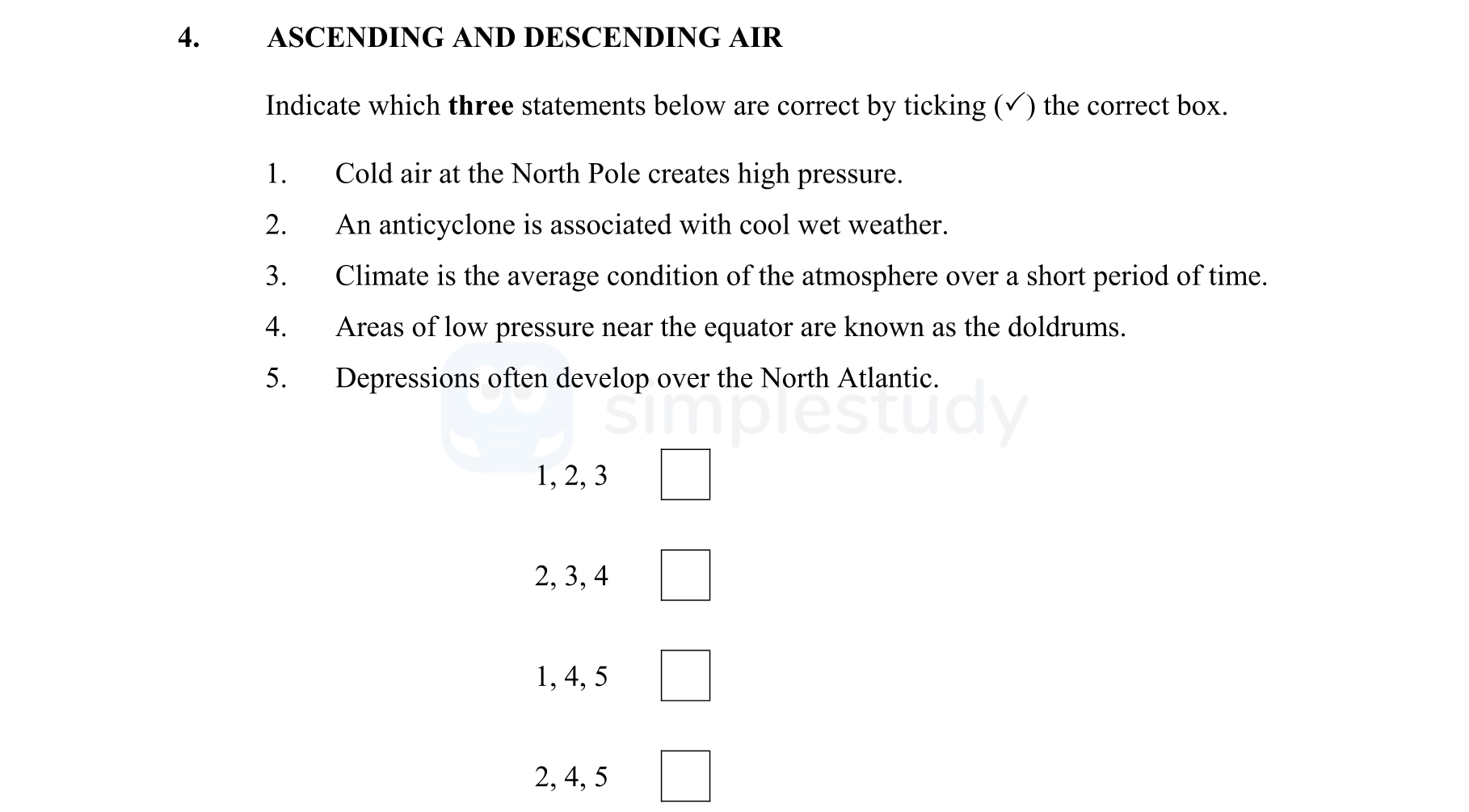 ASCENDING-AND-DESCENDING-AIR--Indicate-which-three-statements-below-are-correct-by-ticking-(✓)-the-correct-box-Junior Cycle Geography-Question 4-2014.png
