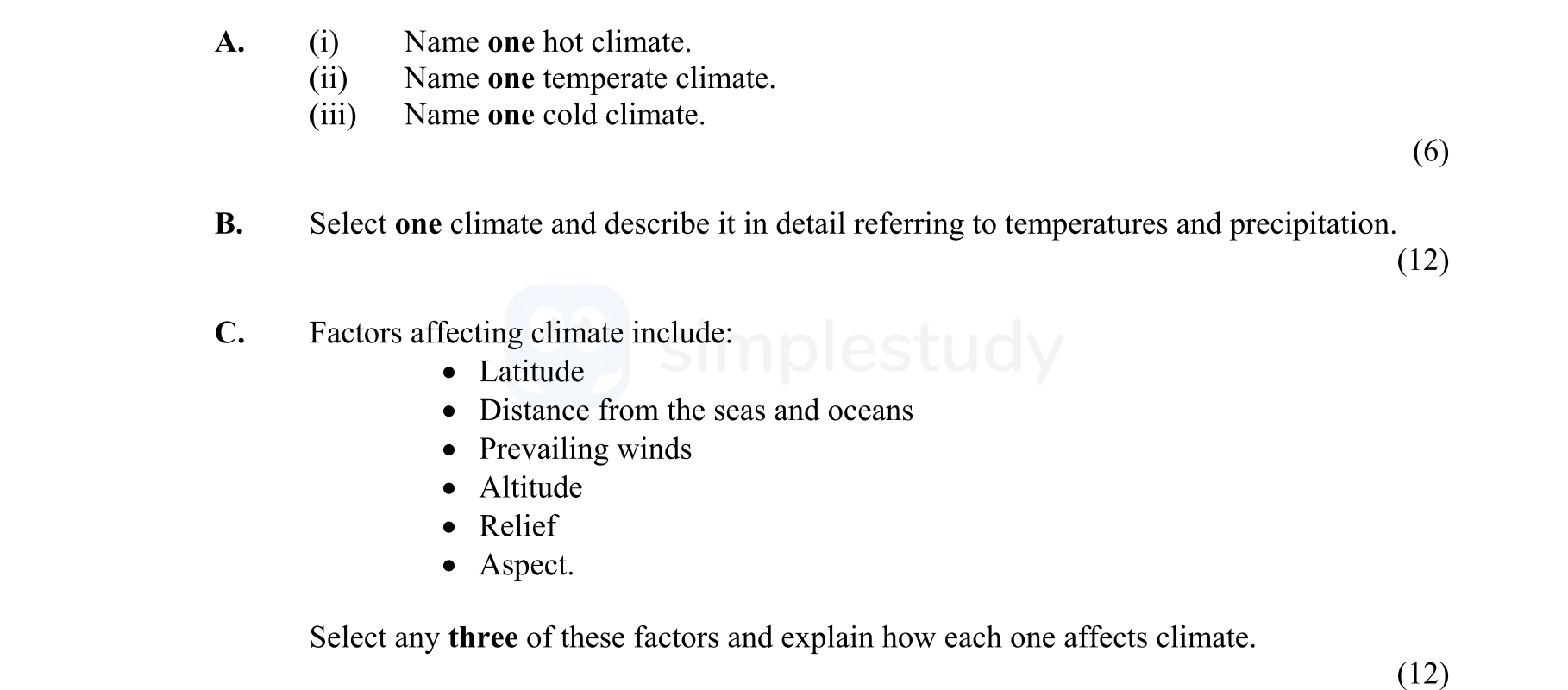 A.-(i)-Name-one-hot-climate-Junior Cycle Geography-Question A-2010.png