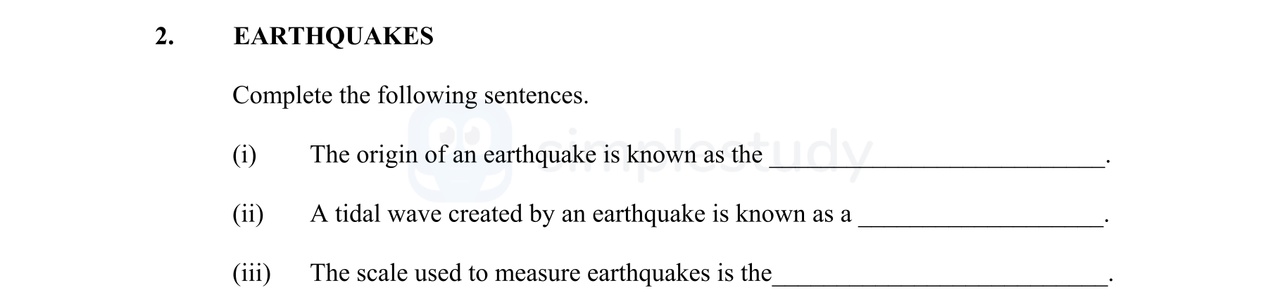 Complete-the-following-sentences-Junior Cycle Geography-Question 2-2012.png