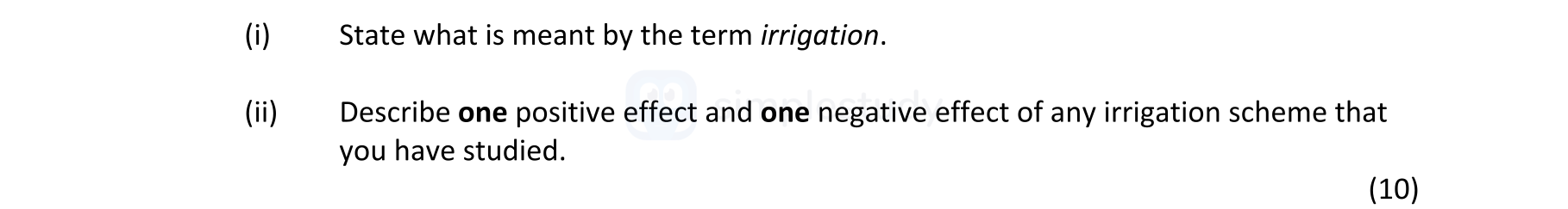 State-what-is-meant-by-the-term-irrigation-Junior Cycle Geography-Question i-2019.png
