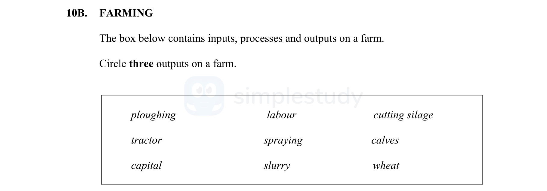 FARMING--The-box-below-contains-inputs,-processes-and-outputs-on-a-farm-Junior Cycle Geography-Question 10B-2014.png