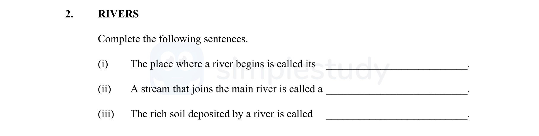 Complete-the-following-sentences-Junior Cycle Geography-Question 2-2013.png