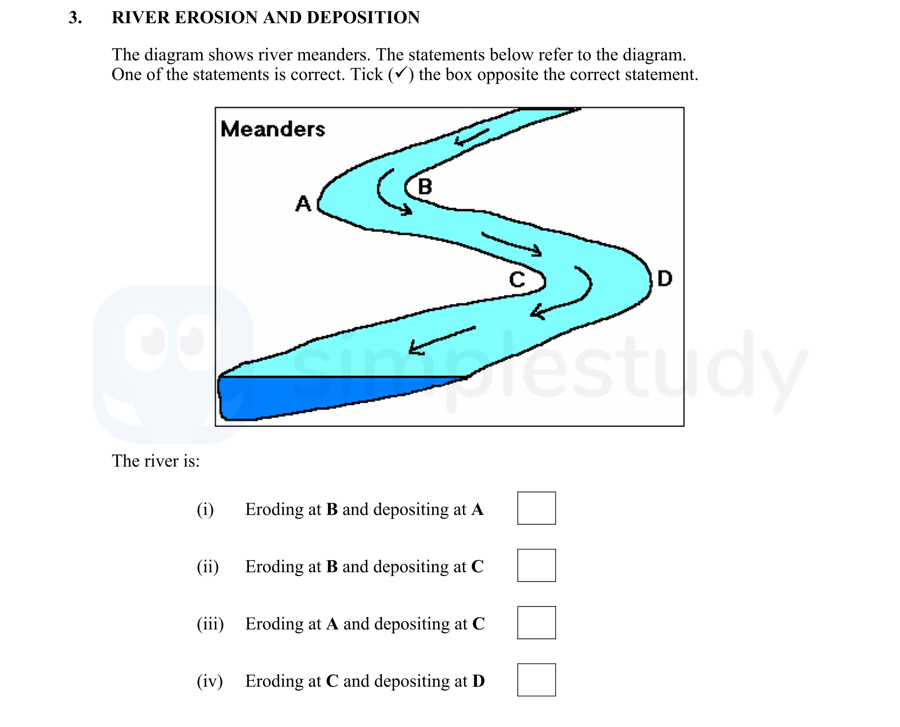 RIVER-EROSION-AND-DEPOSITION--The-diagram-shows-river-meanders-Junior Cycle Geography-Question 3-2009.png
