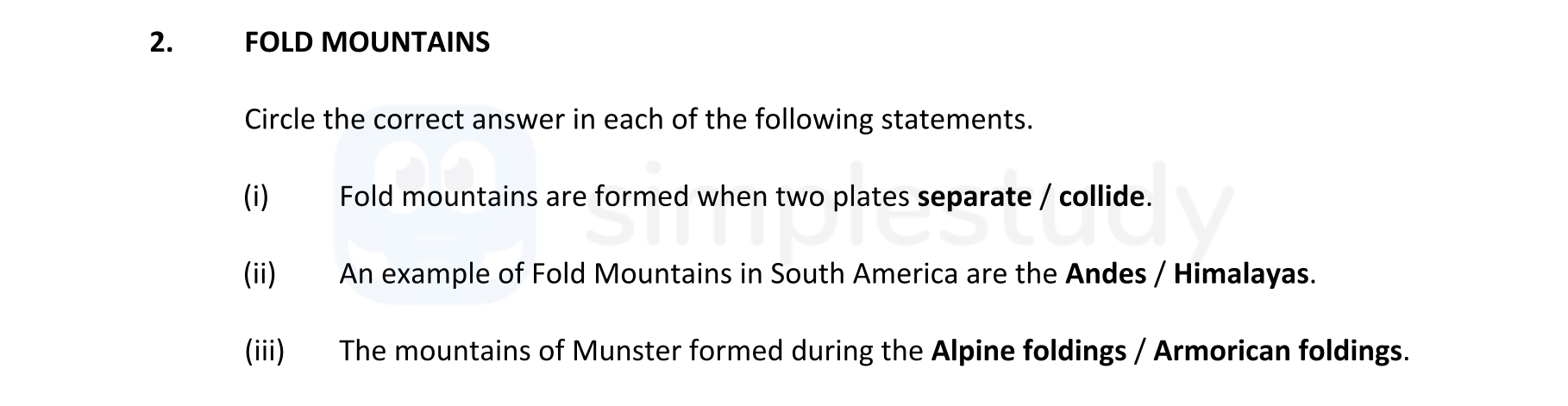 Circle-the-correct-answer-in-each-of-the-following-statements-Junior Cycle Geography-Question 2-2018.png